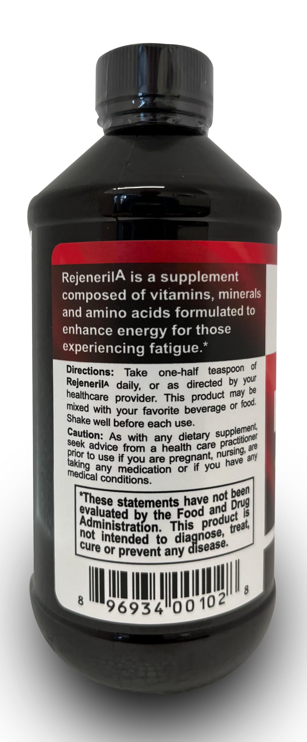 Bottle of Alimental Science Rejeneril A dietary supplement on a white background