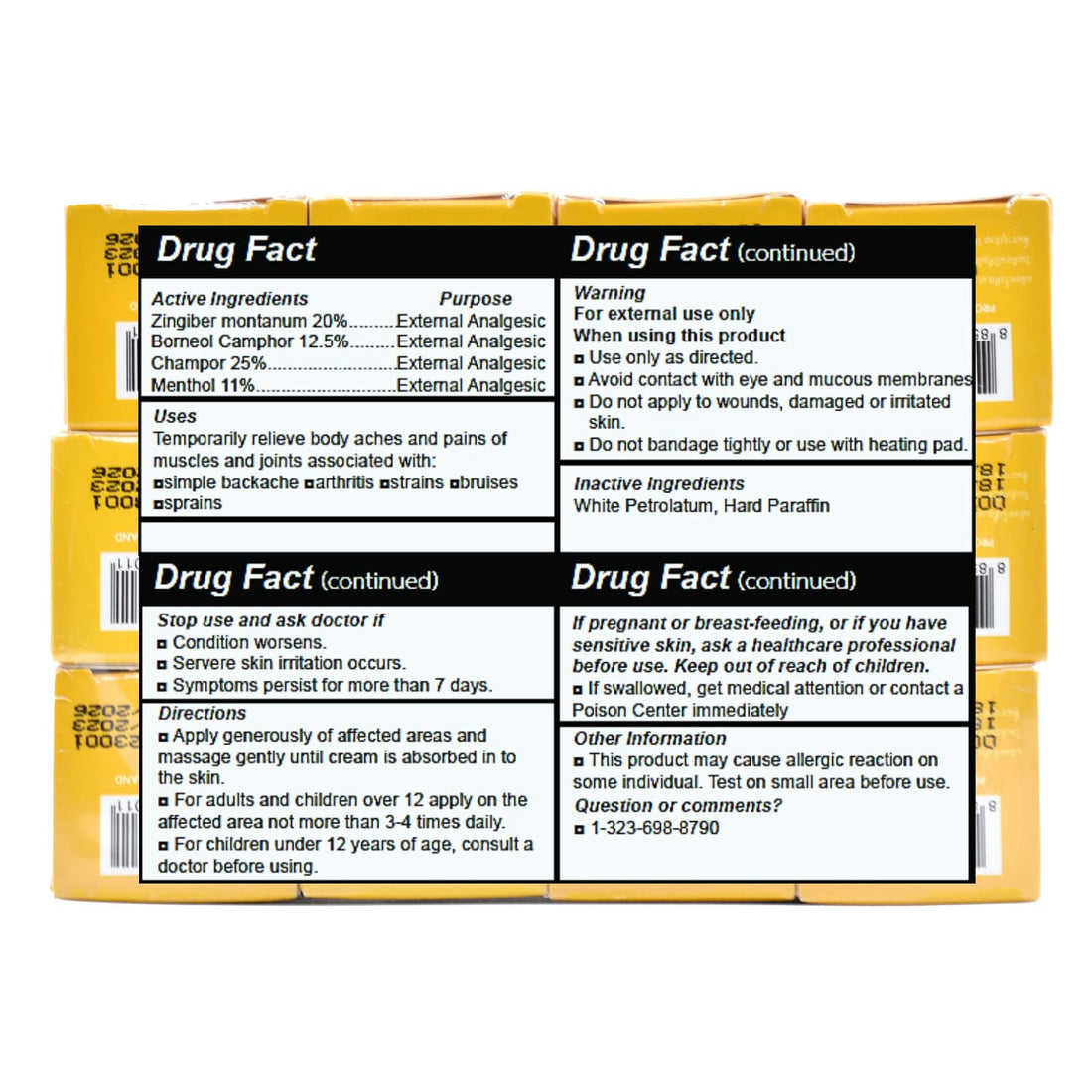 Wang Prom Herbal Balm 5gram Travel Package (Pack of 12) (Yellow) WANG PROMBuy Supplements Australia