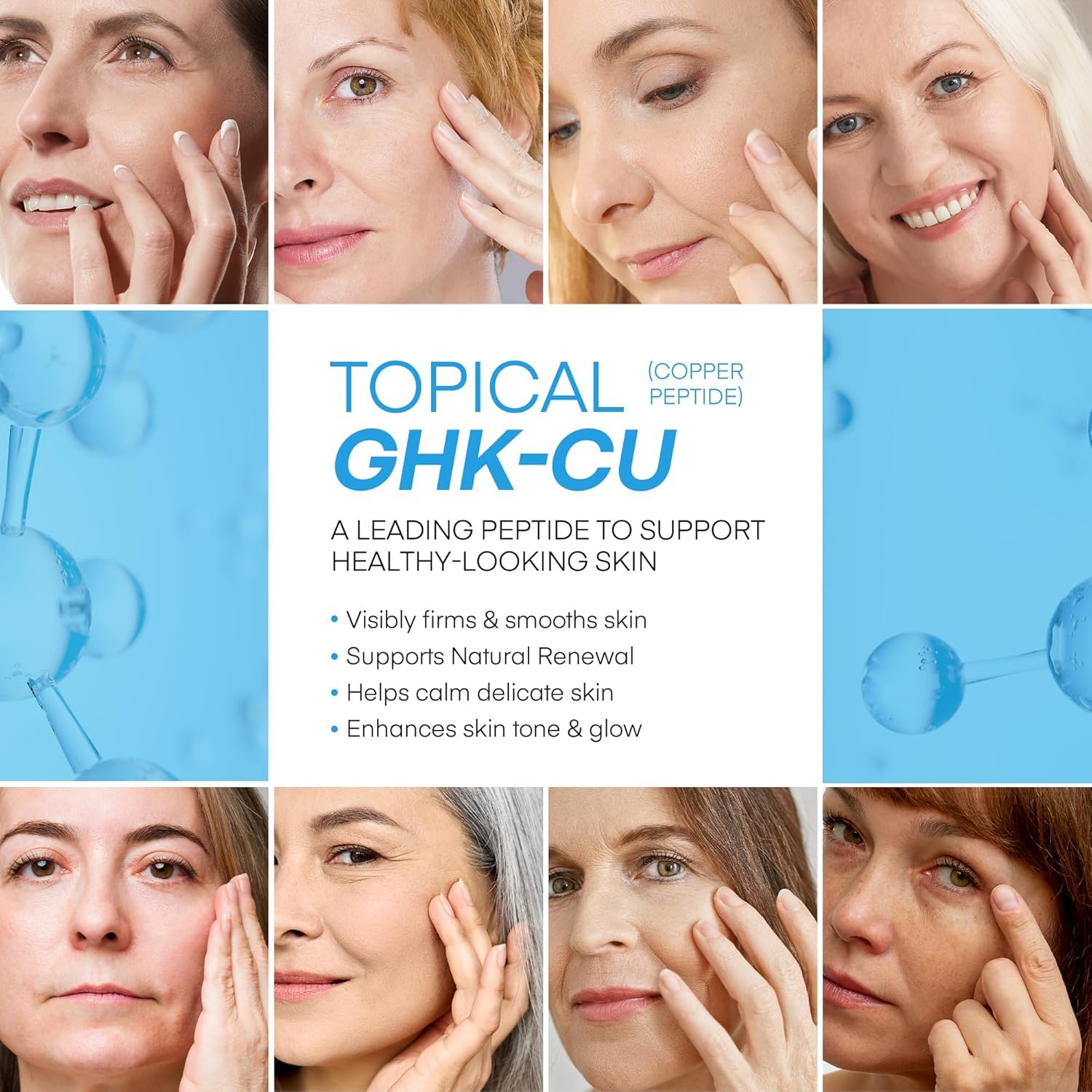 HealthyDerm Copper Peptides GHK-Cu Beef Tallow for Skin: Blue Balm with Methylene Blue, Manuka Honey & Vitamin E – Natural Face and Body Moisturizer for Mature, Dry & Sensitive Skin – 2oz