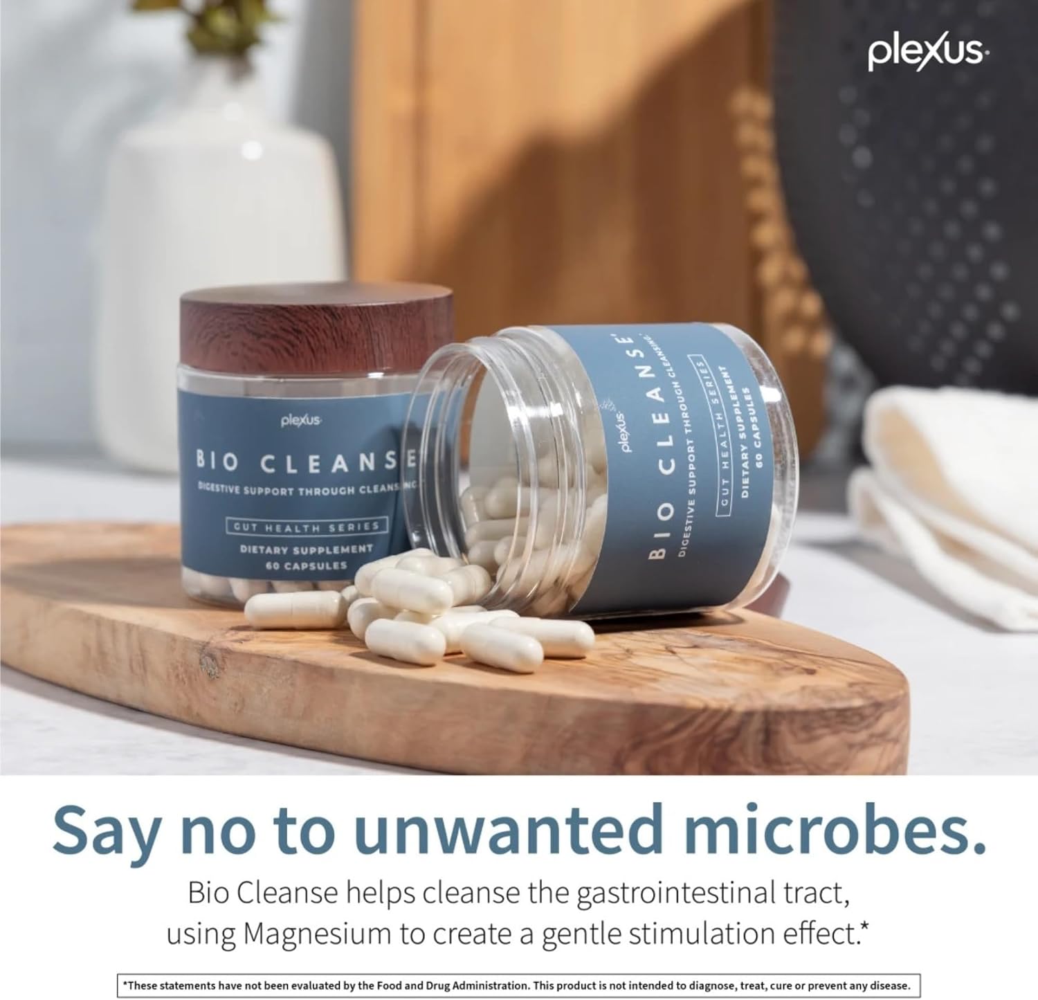 Bio Cleanse 60 Capsules Bottle - Helps Cleanse The Gastrointestinal Tract, Reduces Gas, Bloating, Occasional GI Discomfort by Plexus
