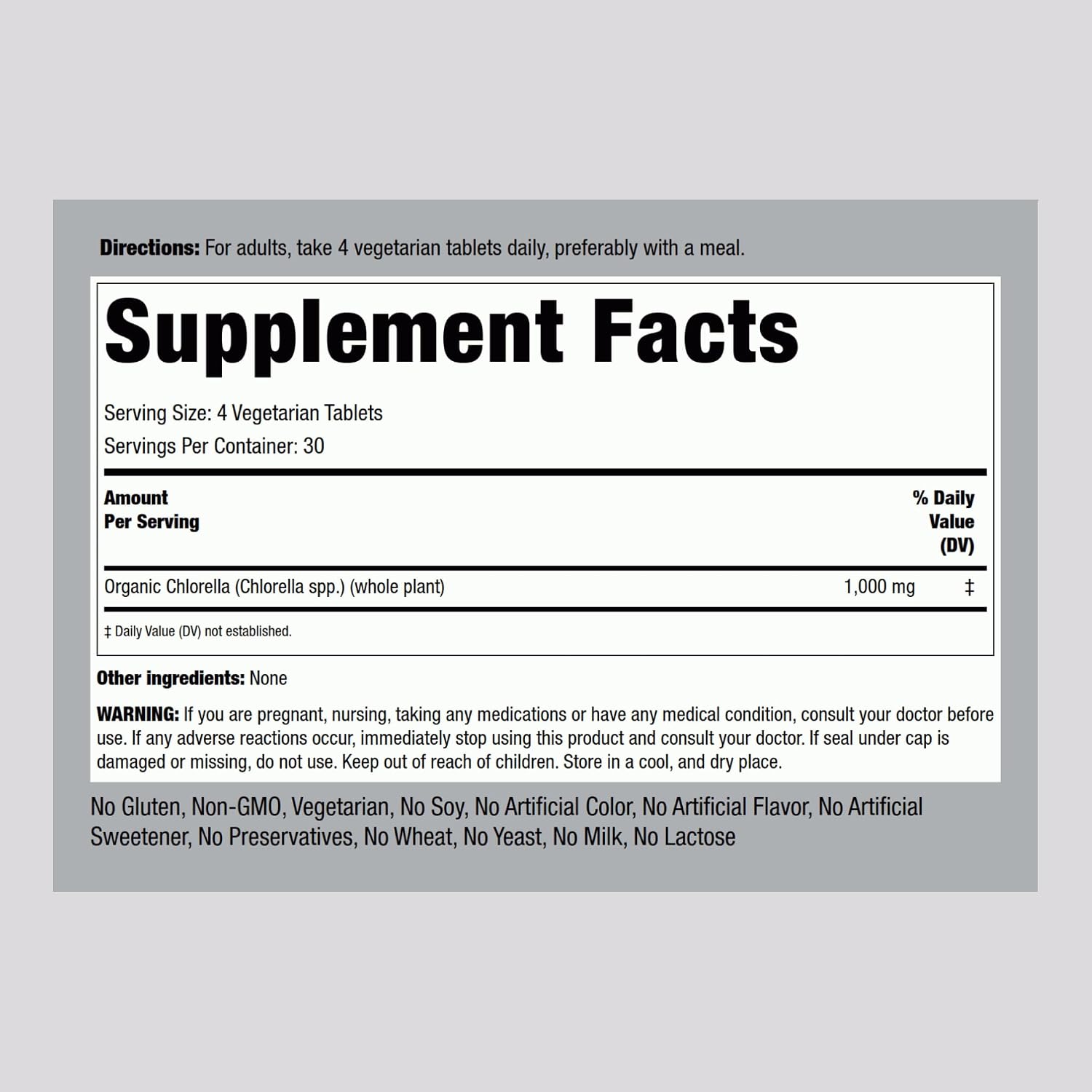 Piping Rock Chlorella | 1000mg | 120 Tablets | Organic Blue-Green Algae | Non-GMO, Gluten Free Supplement