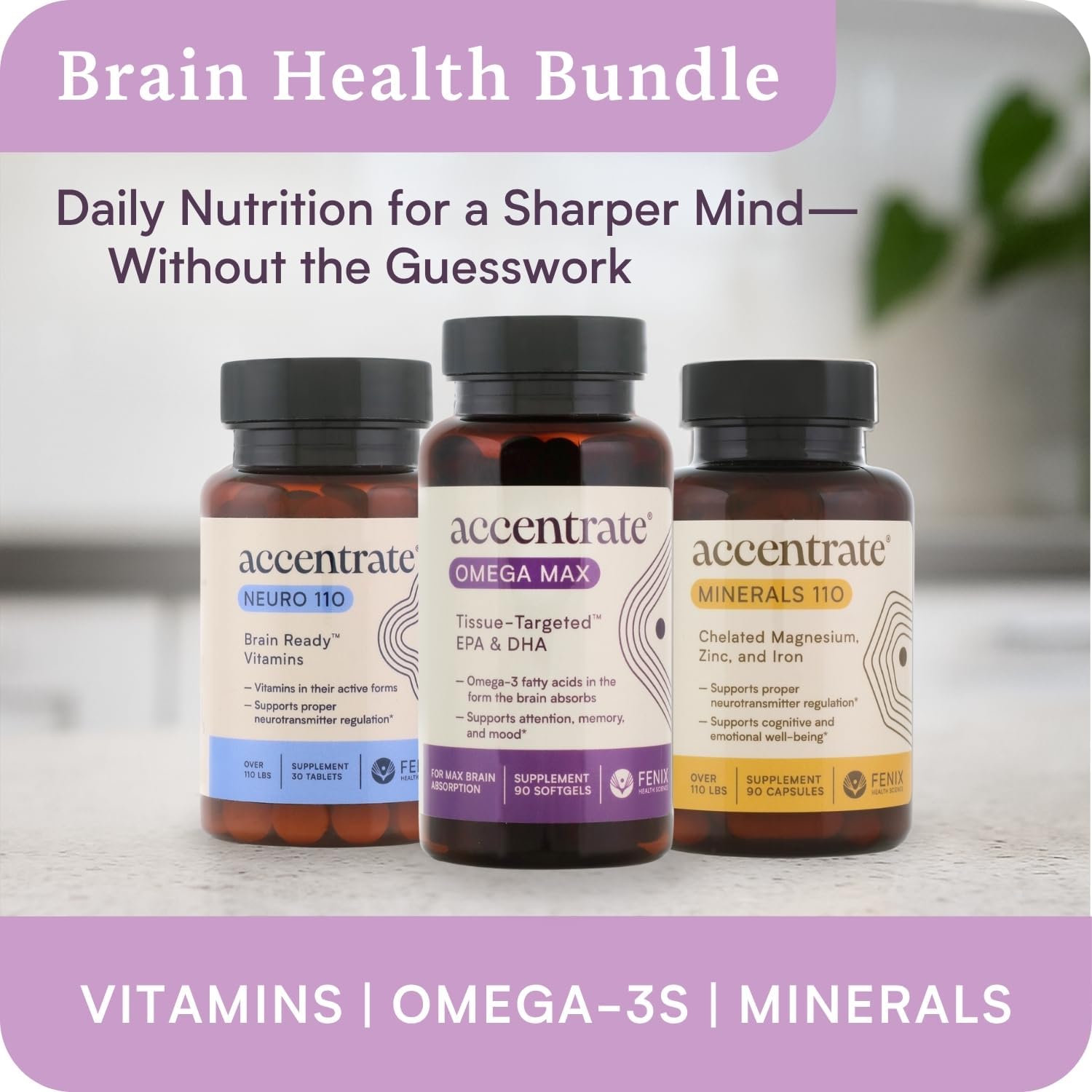 Omega Max w/LYSOVETA | High Potency LPC & Lyso-DHA Omega-3 Supplement | Brain Health, Focus & Mood | 6X Higher Absorption | Fish oil in the form the brain actually takes up, not just what the bloodstream carries. Supports focus and memory.