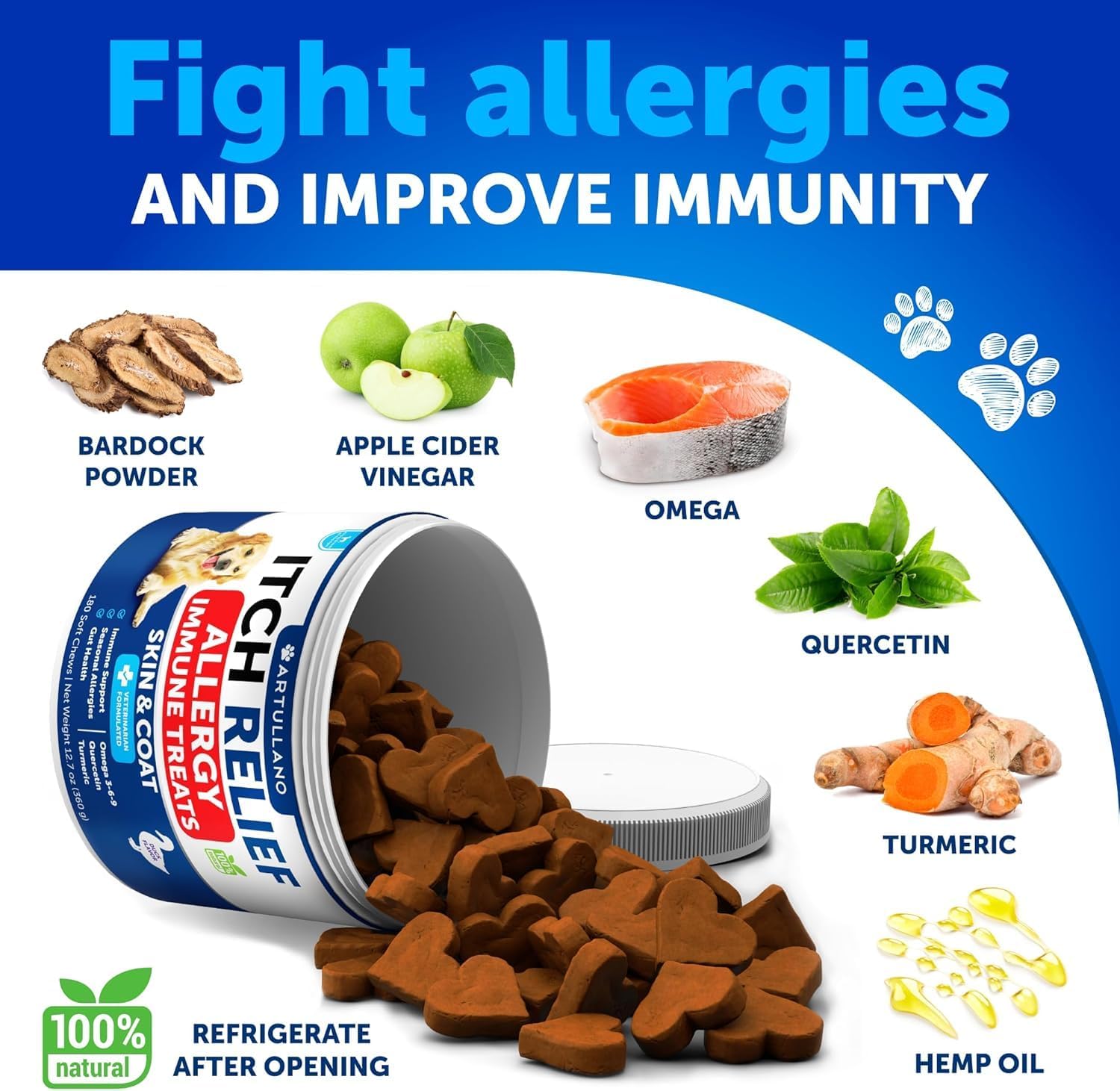 Probiotic Chews for Dogs - Supplement Bundle - Gut Health, Immunity, Yeast Balance - Glucosamine, Chondroitin, MSM