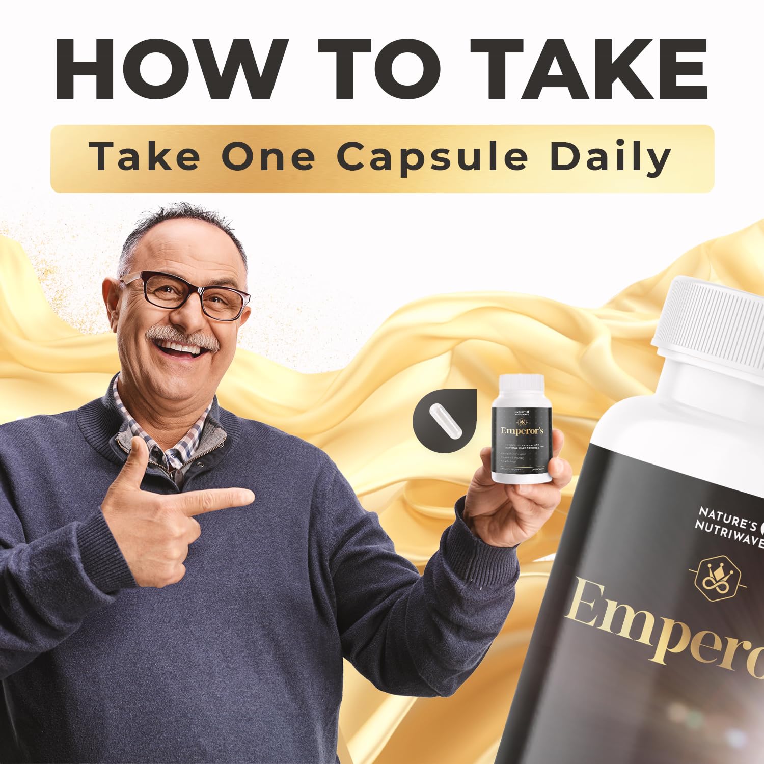 Emperor's Vigor Tonic – Herbal Formula – 60 Capsules, 3 Month Supply | Herbal capsule formula, plant-based blend | Non-GMO, No Stimulants, Made in USA | Easy-to-swallow daily capsule