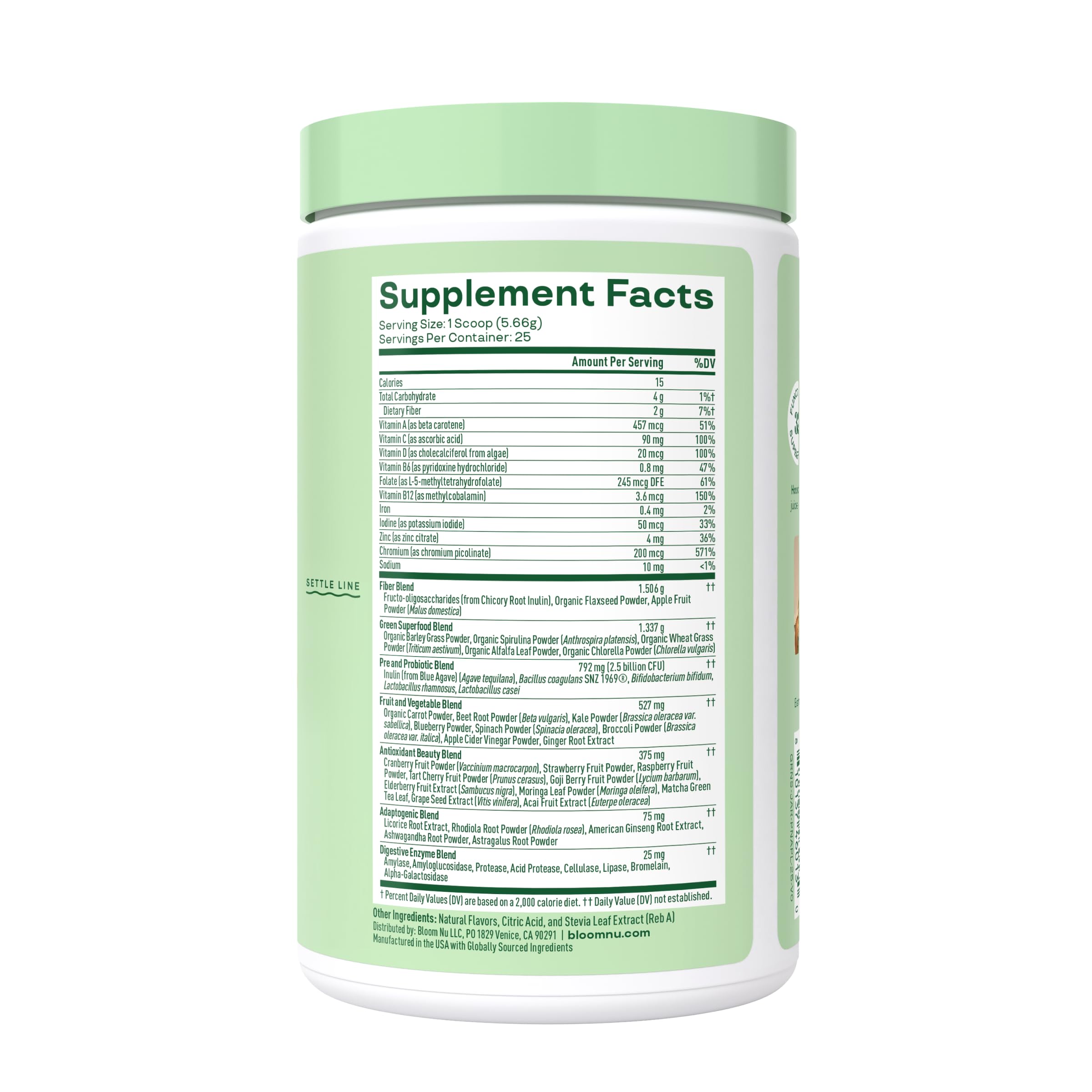 Bloom Nutrition Superfood Greens Powder, Berry, 30 Servings | Digestive Enzymes with Probiotics and Prebiotics, Gut Health, Bloating Relief for Women, Chlorella, Green Juice Mix