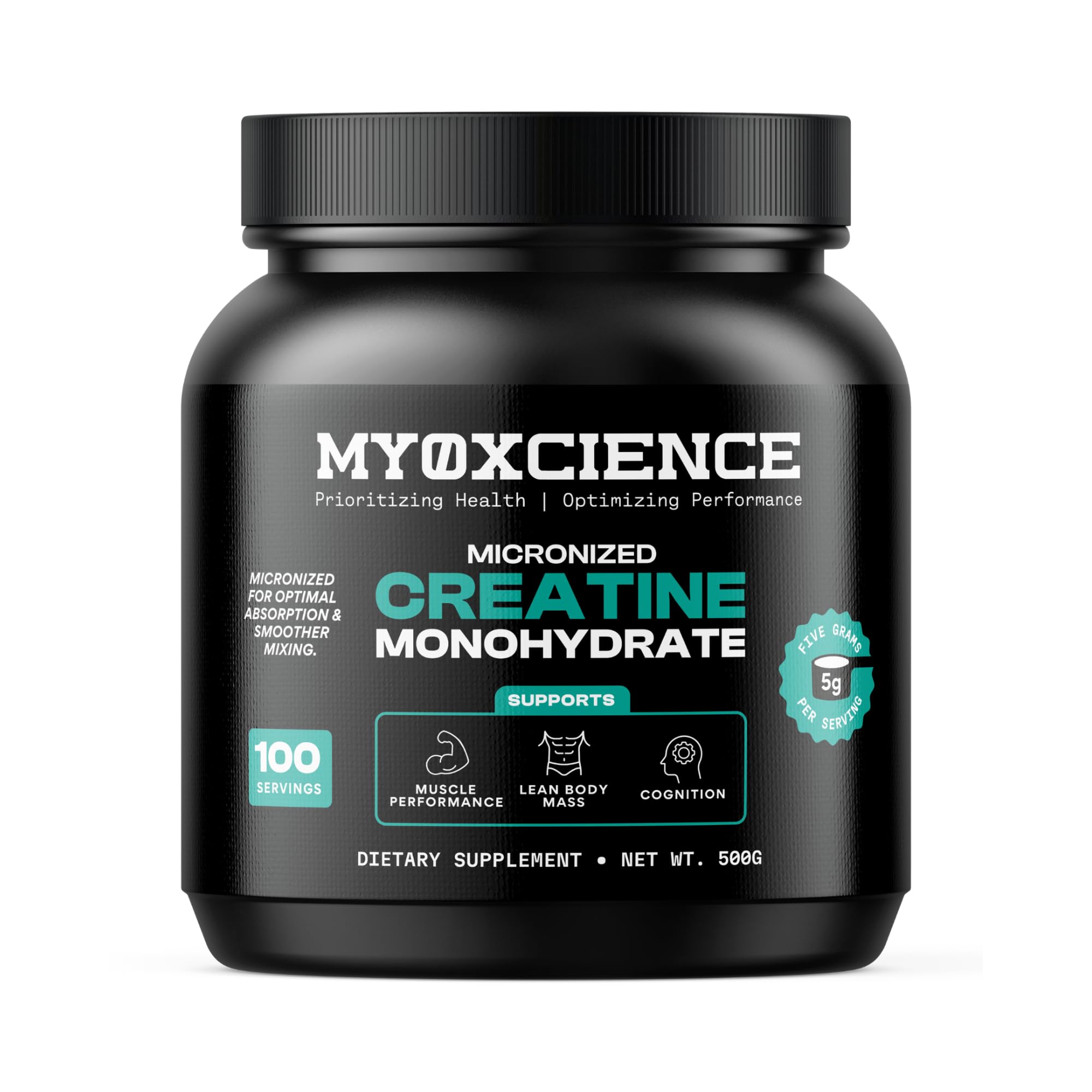 MYOXCIENCE Micronized Creatine | Supports Muscle Performance, Lean Body Mass, & Cognition | 100 Servings MYOXCIENCE buy supplements Au