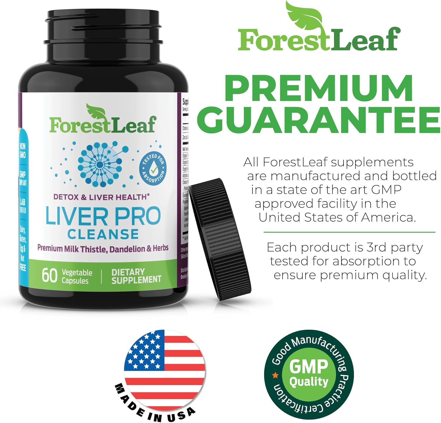 Liver Cleanse Detox & Repair - Fatty Liver Repair Detox Complex Supplement w/Choline, Zinc, Milk Thistle, Dandelion Root, Turmeric, Burdock, Artichoke - Liver Support Supplement | 60 Caps