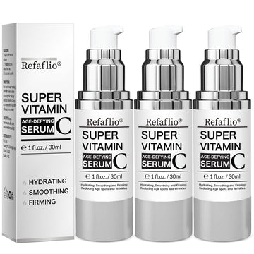 Super Vitamin C Serum for Women over 70, Rapid Anti Aging Cream, Face Lift Cream, Hydrates, Softens, Lifts and Firms, Fights Wrinkles, Advanced Super Serum C 3PCS. (90ml) RefaflioBuy Supplements Australia