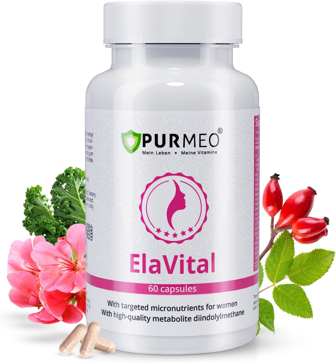 purmeo DIM Supplement for Women, Support Hormone Balance, Breast Health | Blend of 15 Nutrients, Clinically Validated, Made in Germany with Traceable PZN, Vegan, Allergy-Free, Non-GMO, 60ct