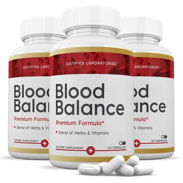 (3 Pack) Blood Balance Advanced Formula 688MG Supplement Pills 180 Capsules Justified LaboratoriesBuy Supplements Australia