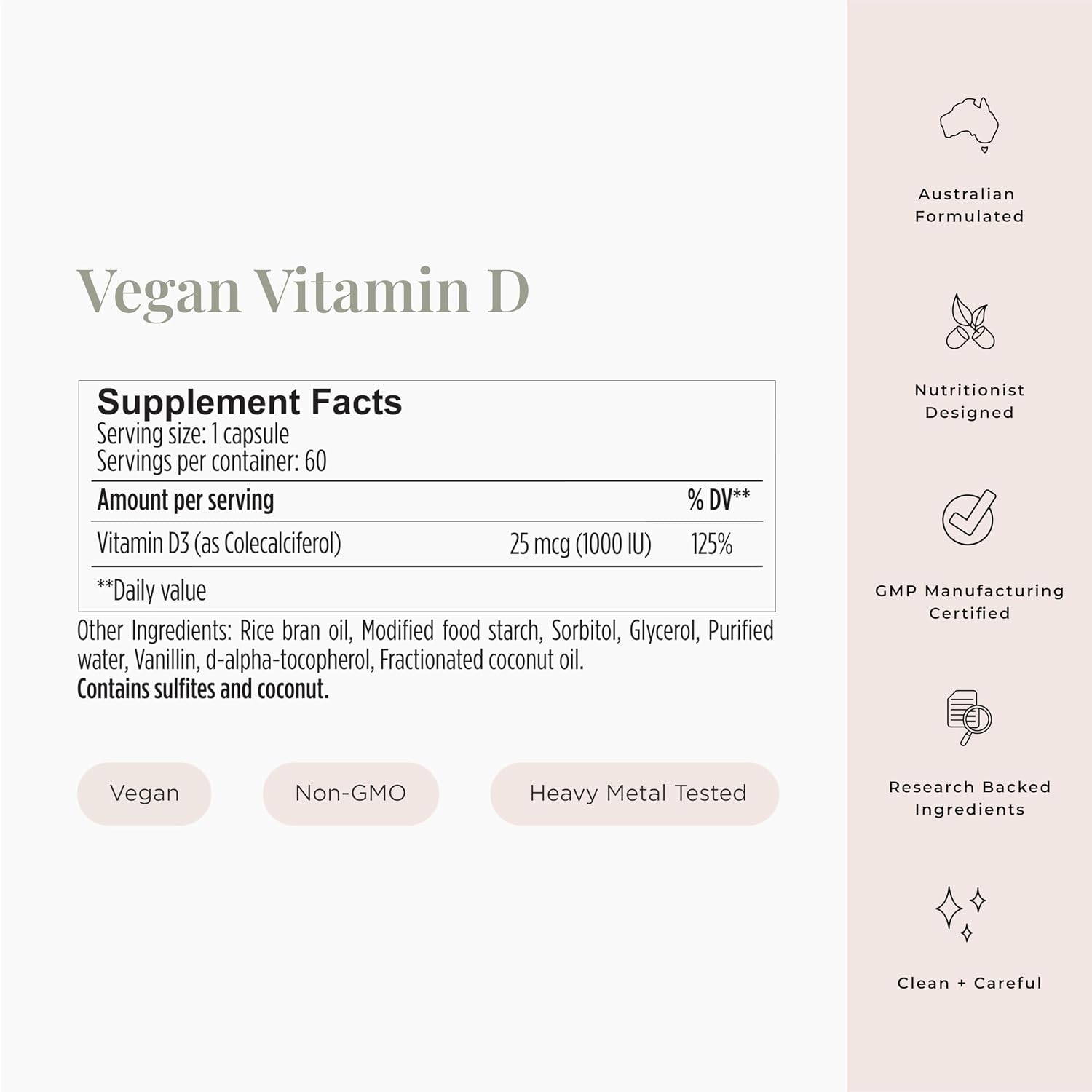 JSHealth Vitamin D3 1000IU Supplement. Vegan D3 Vitamins Support Bone Health, Muscle Strength, Heart Health, Immune Support. Vegan. By Nutritionist Jessica Sepel (60 Tablets) | Bone and Heart Health, and Immune Support, 1,000 IU Vitamin D3 per Capsule