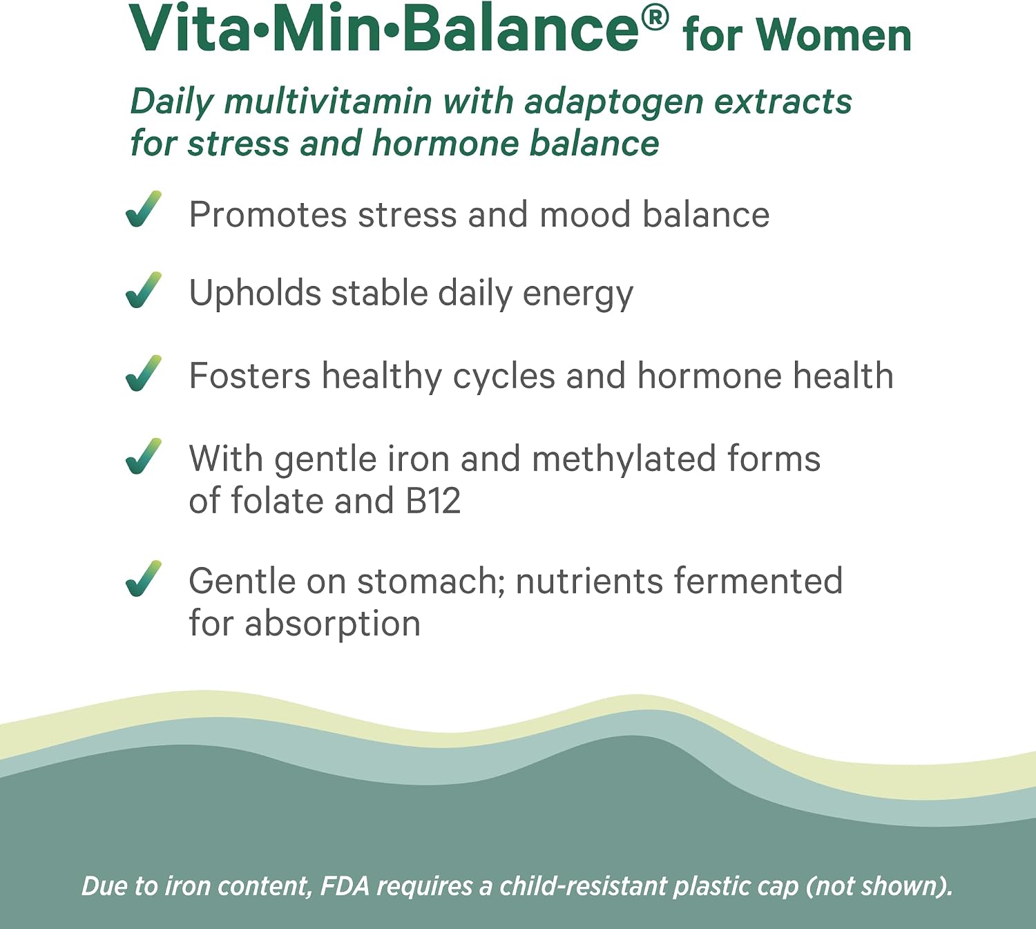 PURE SYNERGY Vita·Min·Balance | Multivitamin for Women with Iron | Women’s Daily Multivitamin Made with Organic Whole Foods | for Balanced Energy and Stress Support (60 Tablets)