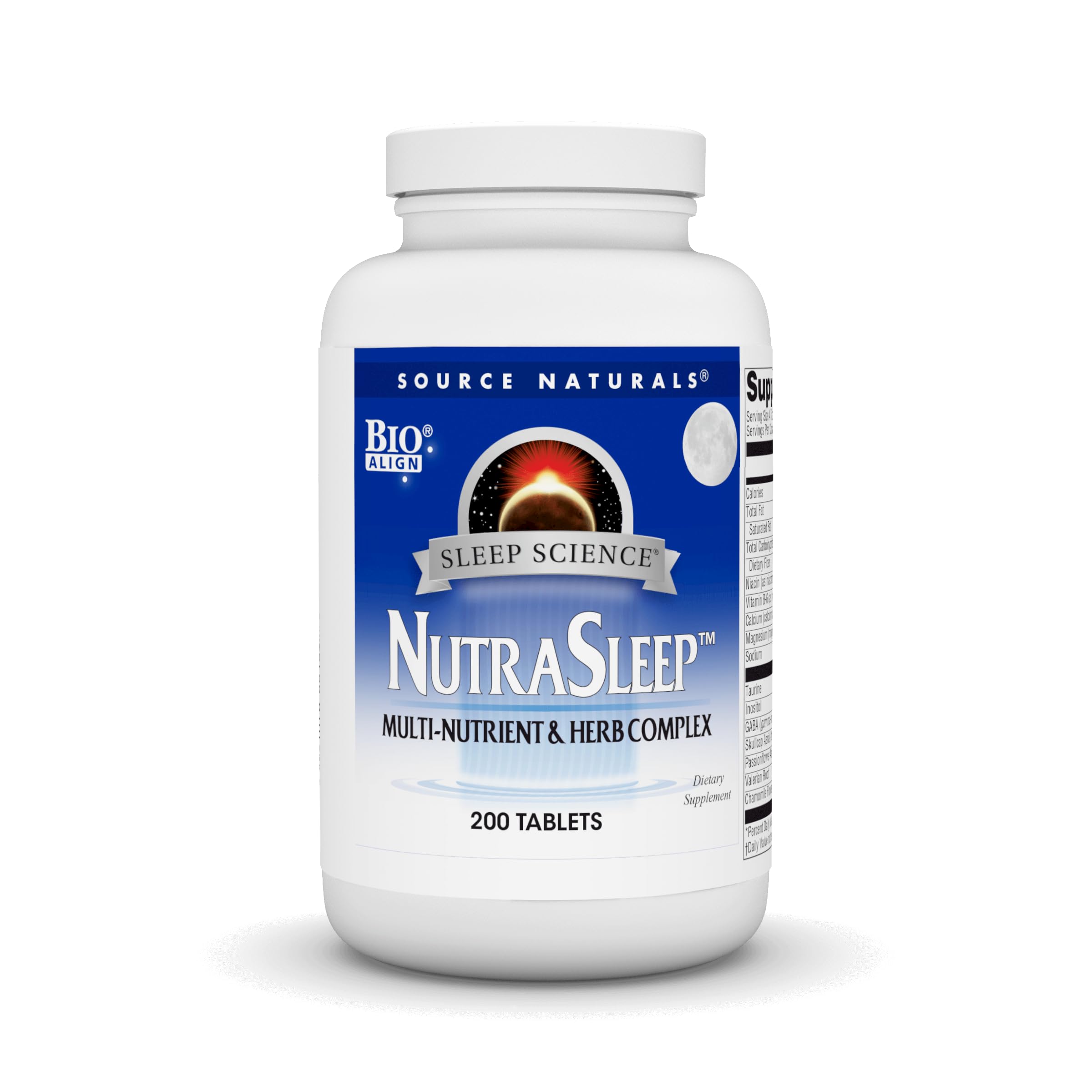 Source Naturals NutraSleep, Melatonin-Free Multi-Nutrient & Herb Complex, Vegetarian Formula for Relaxation Support - 200 Tablets Source NaturalsBuy Supplements Australia