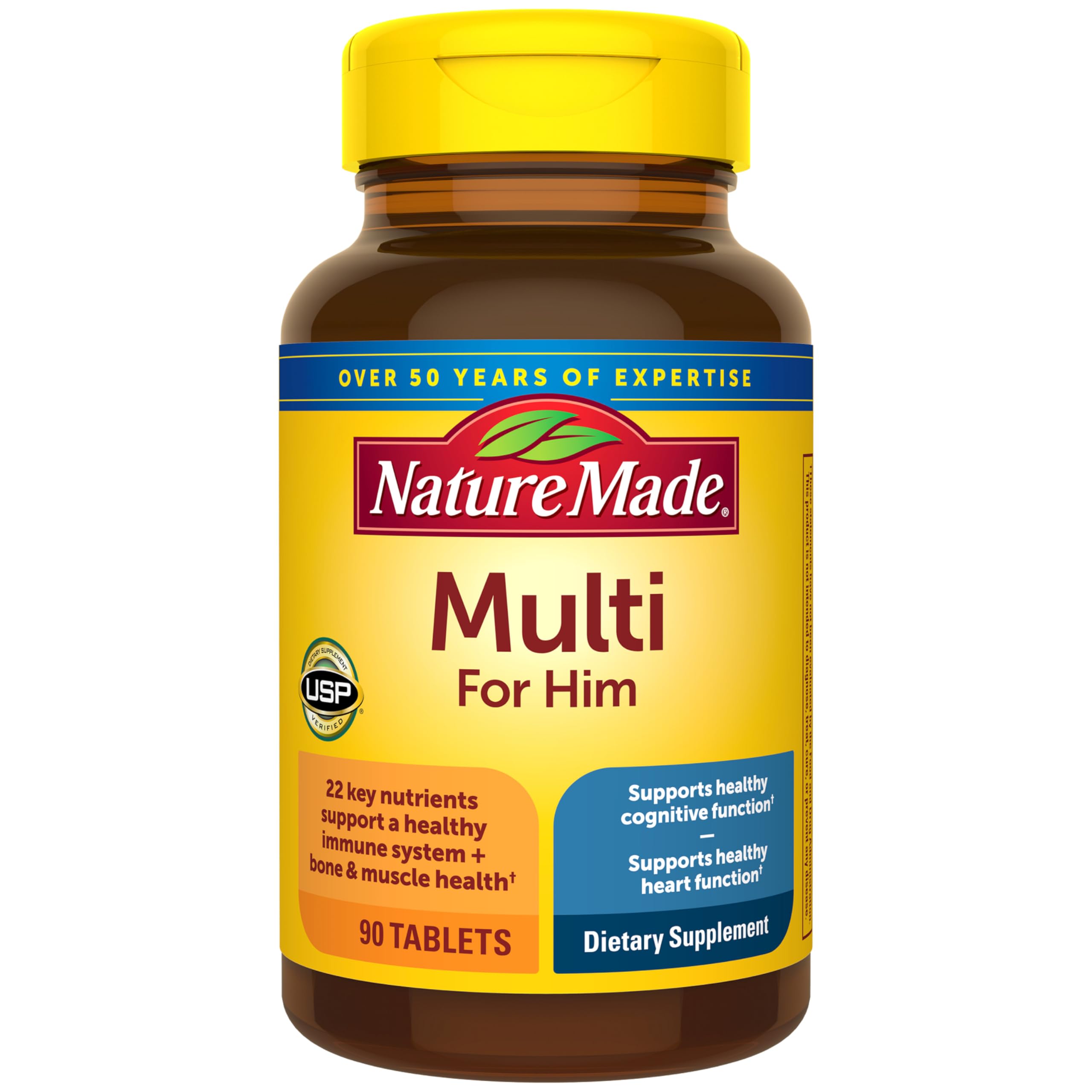 Nature Made Multivitamin for Him, Mens Multivitamins with No Iron, Daily Nutritional Support, Nature Made Multi Mens Vitamins & Minerals, 300 Tablets, 300 Day Supply