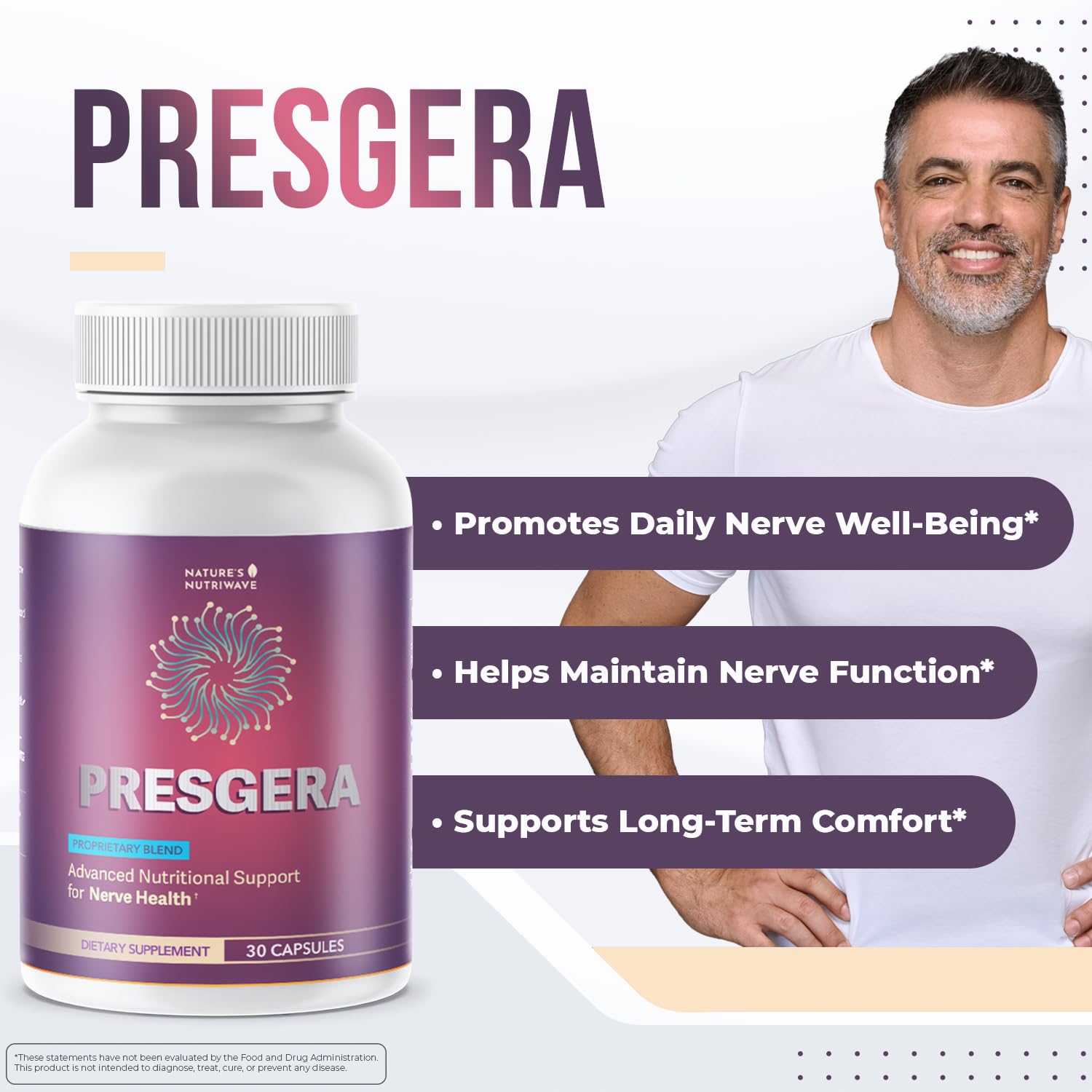 Presgera – Magnesium Glycinate, Turmeric & ALA – 30 Ct, 1 Month Supply | Also includes more botanicals with Magnesium Glycinate, Turmeric & Alpha Lipoic Acid | Non-GMO, Made in USA