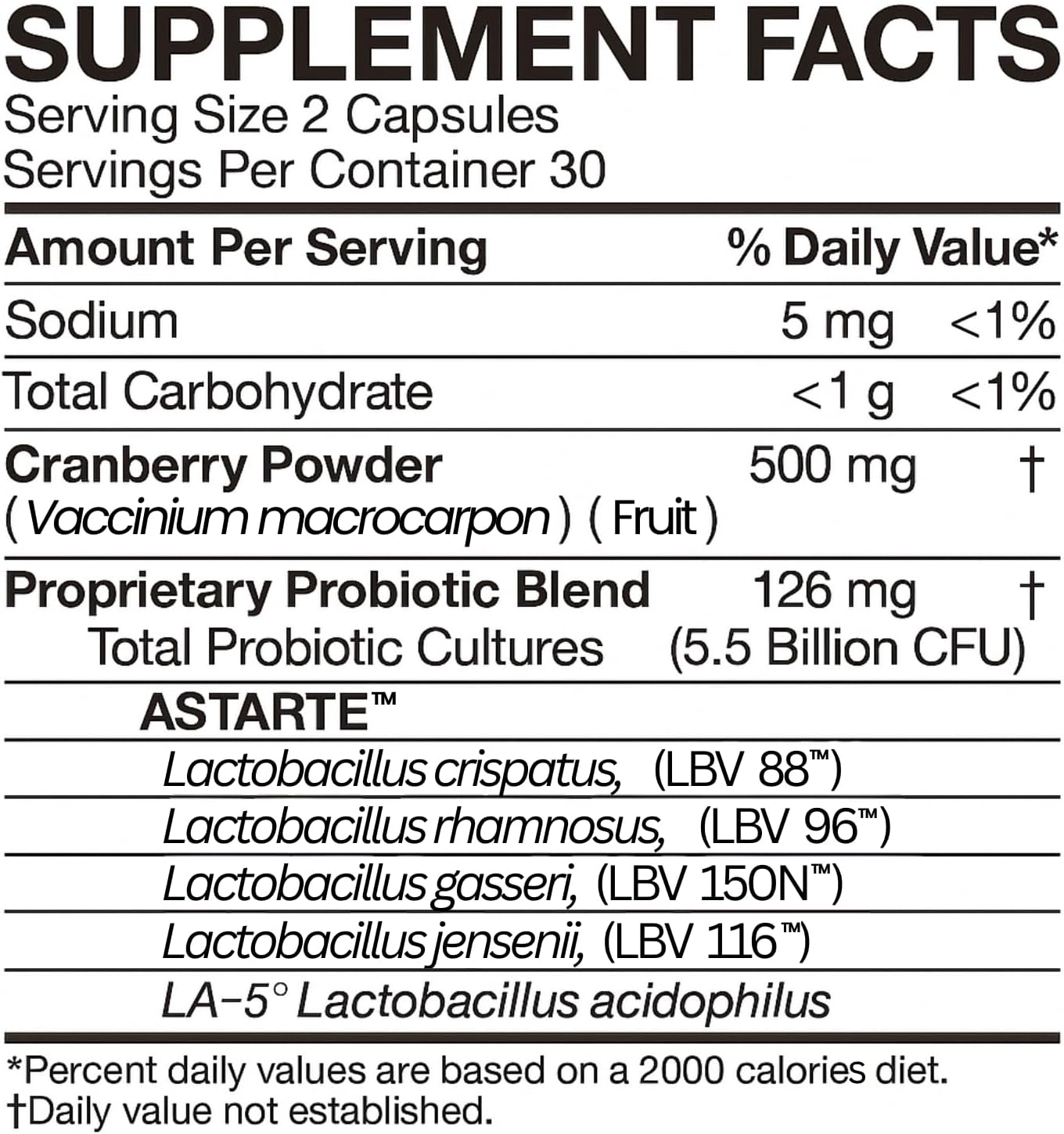 Probiotic Supplement with Cranberry for Women's Health Support, 60 Capsules | Supports Urinary Comfort & VB, with Cranberry & Probiotics for Daily Women's Wellness