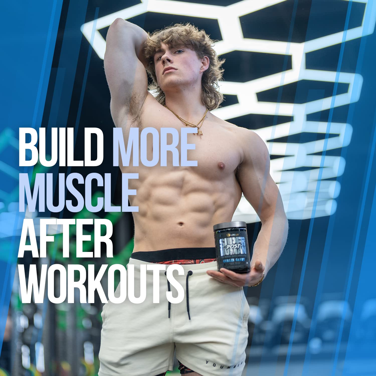 Alpha Lion Superhuman Post Workout Recovery, Muscle Builder Drink, Creatine Powder + More for Lean Muscle Growth, Strength & Volume, Supplement for Women & Men (25 Servings, Gainy Smith Apple)