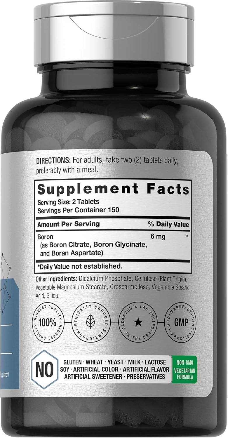 Horbäach Triple Boron Complex 6 mg Supplement | 300 Tablets