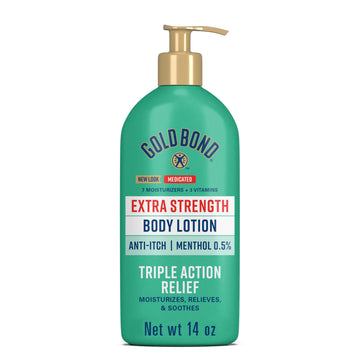 Gold Bond Medicated Extra Strength Body Lotion, Moisturizes, Relieves & Soothes, 14 oz Lotion