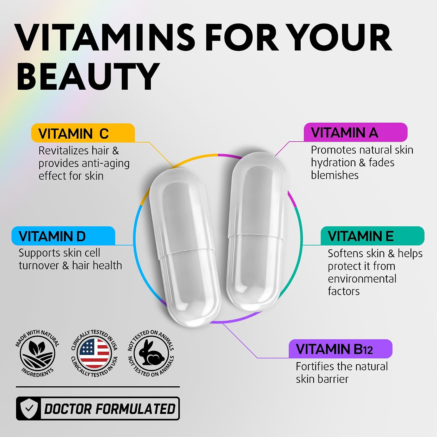 Complete Hair, Skin & Nail Health Bundle: Biotin Supplement with Collagen & Keratin + Liquid Biotin Drops with Astragalus for Enhanced Hair Growth, Thinning Hair Treatment, Skin Glow & Nail Repair