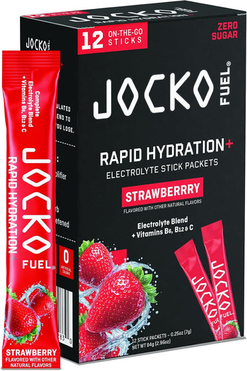 Jocko Fuel Rapid Hydration Powder Strawberry 12ct Box