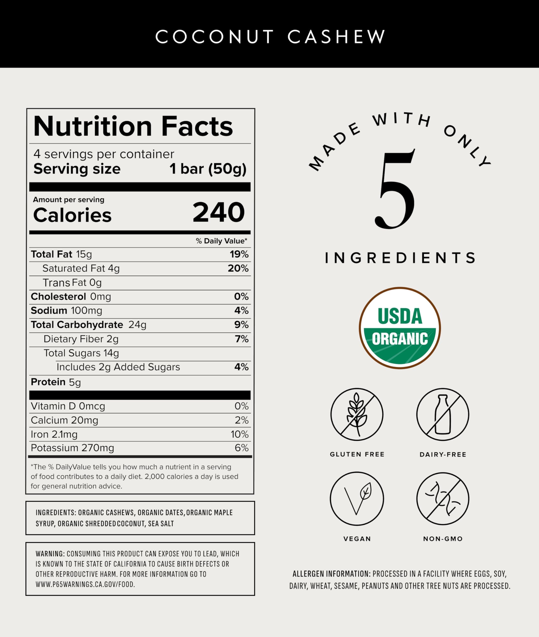 Truvani Plant Based Snack Bars | Variety | 12 Pack | Vegan | 5-8g Protein | USDA Organic and Vegan | Dairy, Soy, and Gluten Free | Individually Wrapped