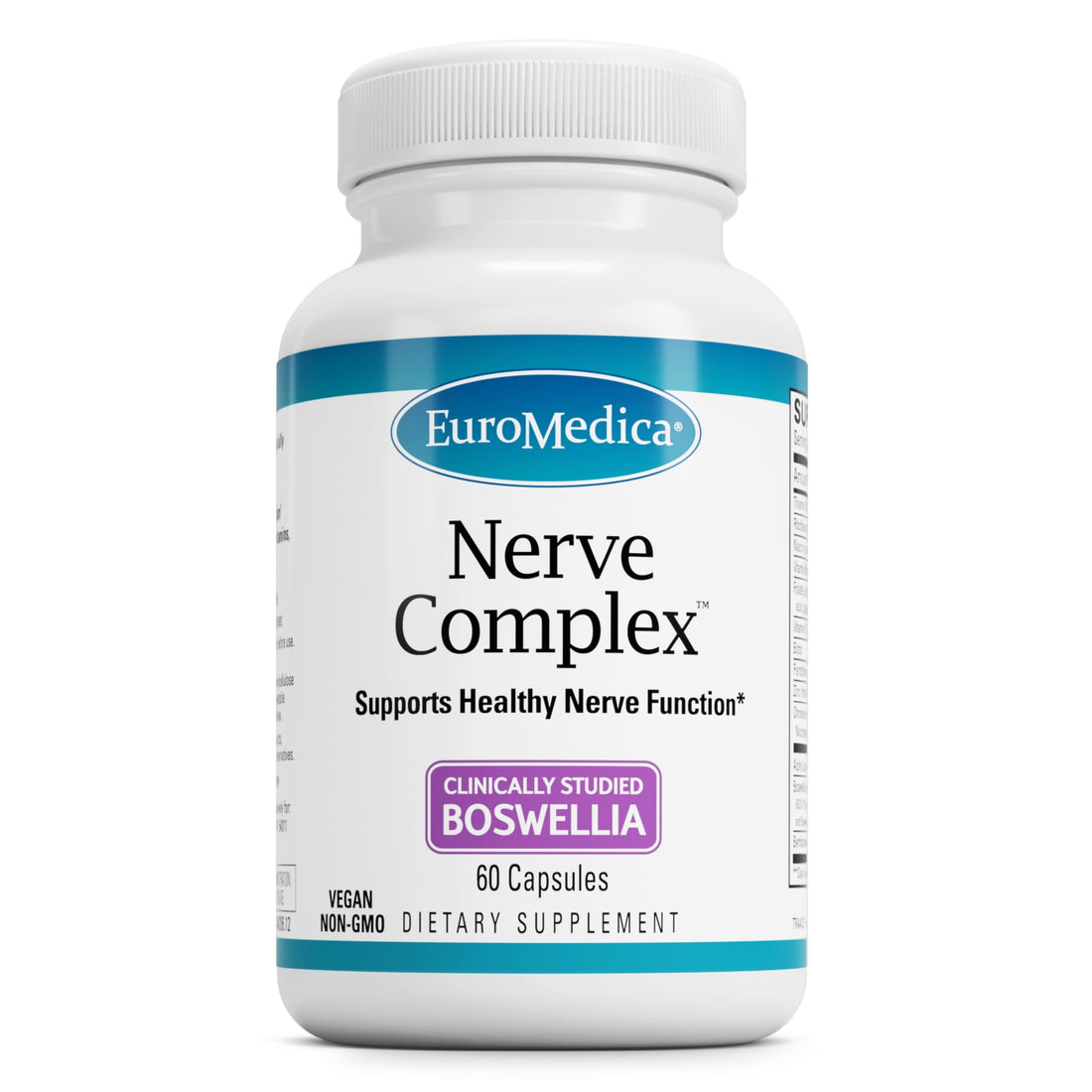 EuroMedica Nerve Complex - Herbal Supplement with Bioactive Vitamin B12 - Circulation & Nerve Health Support Supplement - Vegan Capsules with Boswellia Serrata - 60 Capsules EuroMedicaBuy Supplements Australia