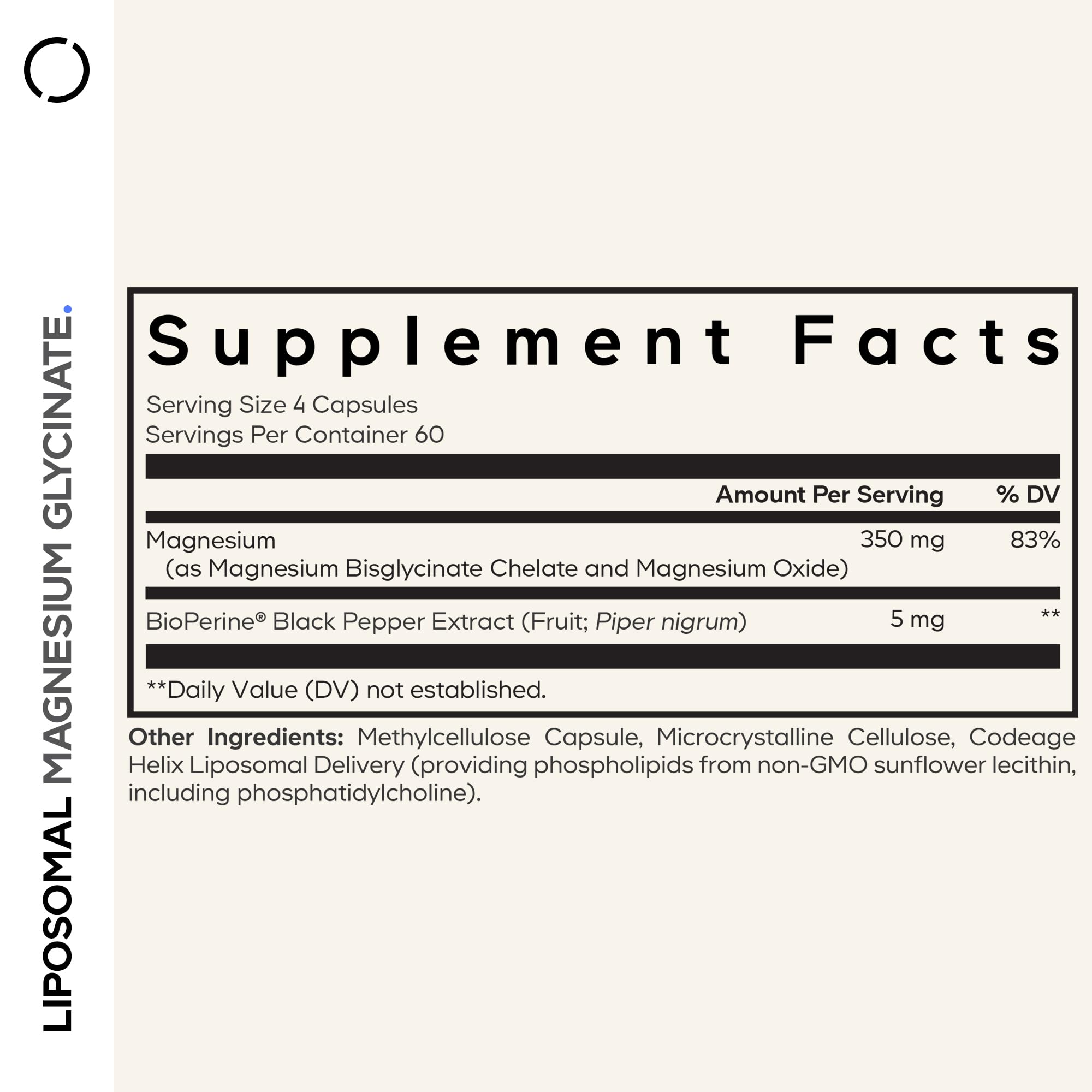 Codeage Liposomal Magnesium Glycinate Supplement, 2-Month Supply, Bisglycinate Magnesium Chelate, Chelated Magnesium Mineral Pills, BioPerine Black Pepper Vitamins Capsules, Non-GMO Vegan, 240 ct CodeageBuy Supplements Australia