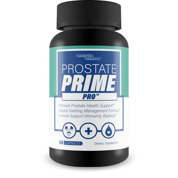 Supplement bottle labeled 'Prostate Prime Pro' on a white background