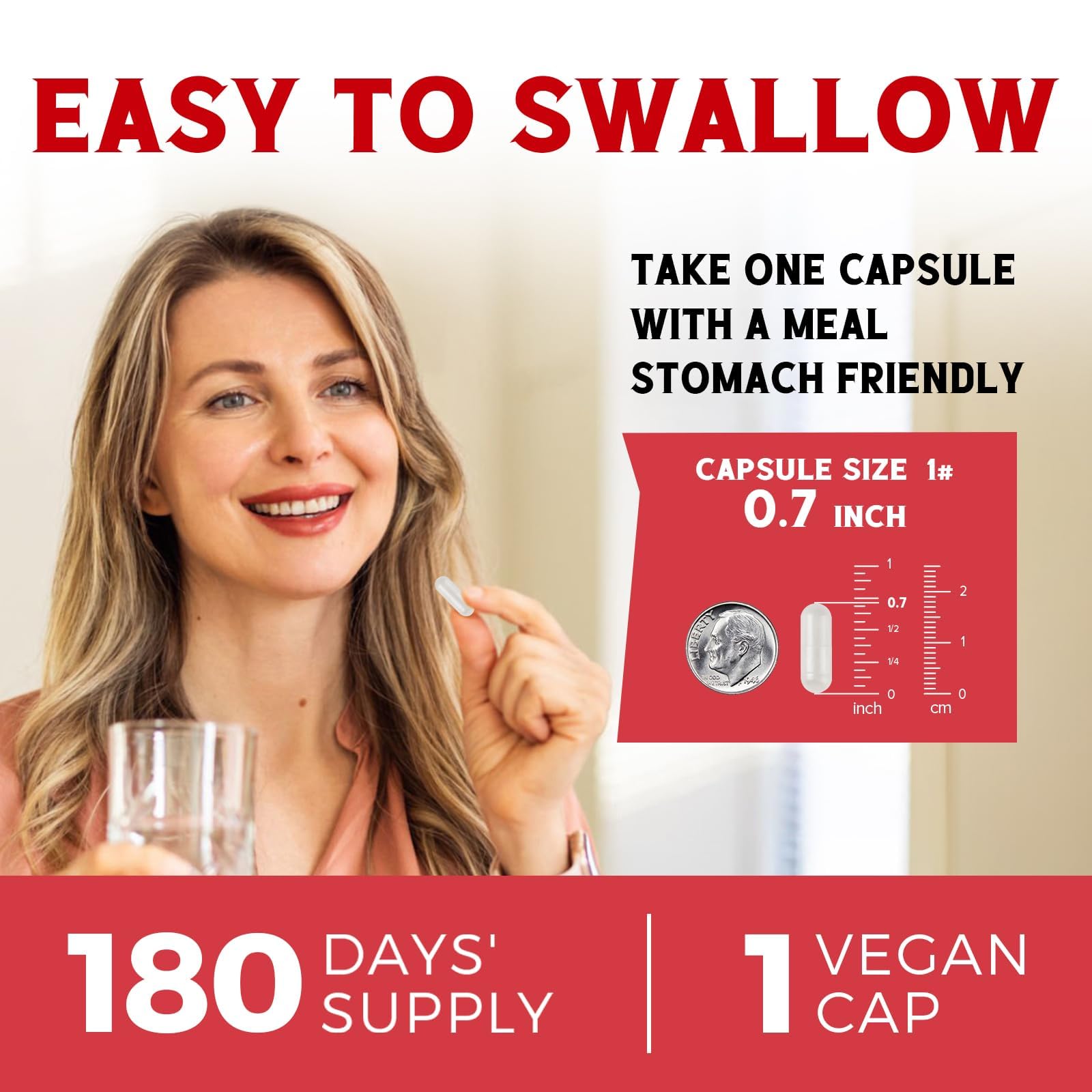 Iron Supplement for Women & Men, with Vitamins C, B6, B12 & Folate | for Iron Deficiency, Blood Building & Energy Support, Stomach Friendly, Better Absorption, Non-GMO, No Gluten, 60 Vegan Caps