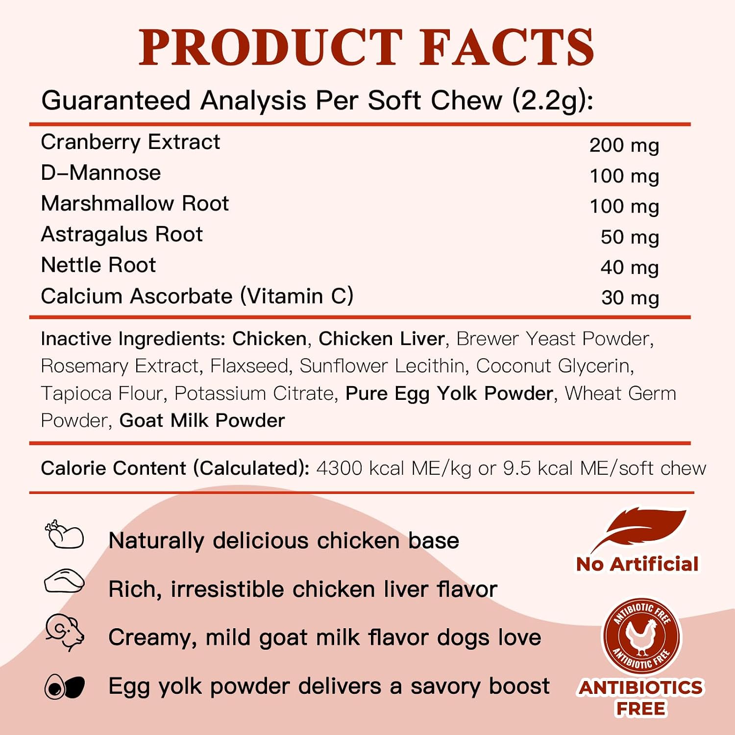NATURE TARGET Dog UTI Treatment, Cranberry Supplement for Dogs 120 Chews | Urinary Tract & Bladder Support with D-Mannose, Marshmallow, Astragalus – Vet Formulated Immune & Kidney Support – Chicken