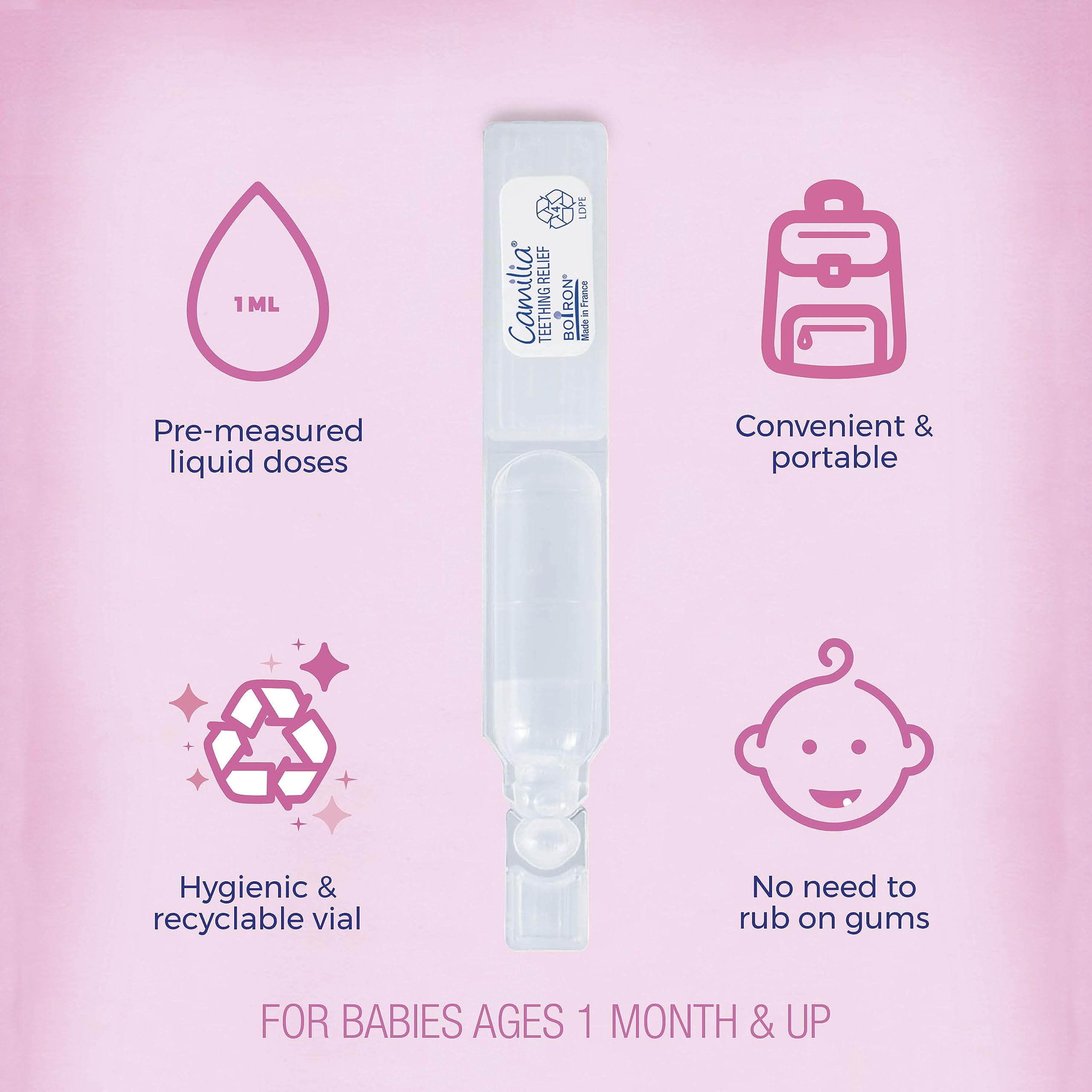 Boiron Camilia Teething Drops for Daytime and Nighttime Relief of Painful or Swollen Gums and Irritability in Babies - 30 Count Boiron buy supplements Au
