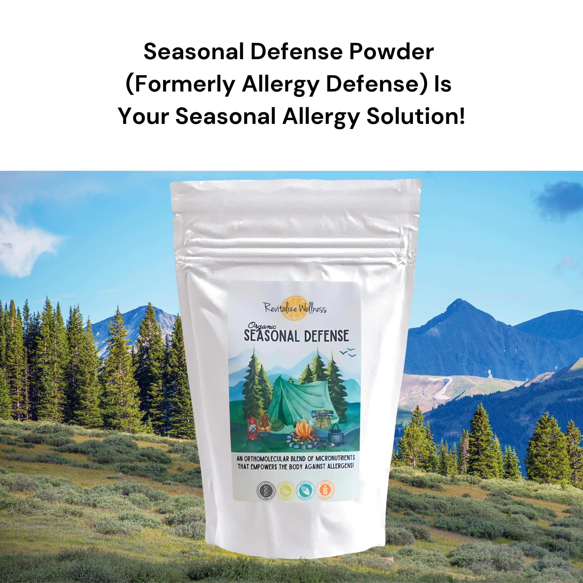 Revitalize Wellness Organic Seasonal Defense Powder Formerly Allergy Defense | Bromelain, Vitamin B3, Vitamin C, Quercetin, and NAC | No Sugar Added | Fruit Punch Flavor | 30 Servings Revitalize WellnessBuy Supplements Australia