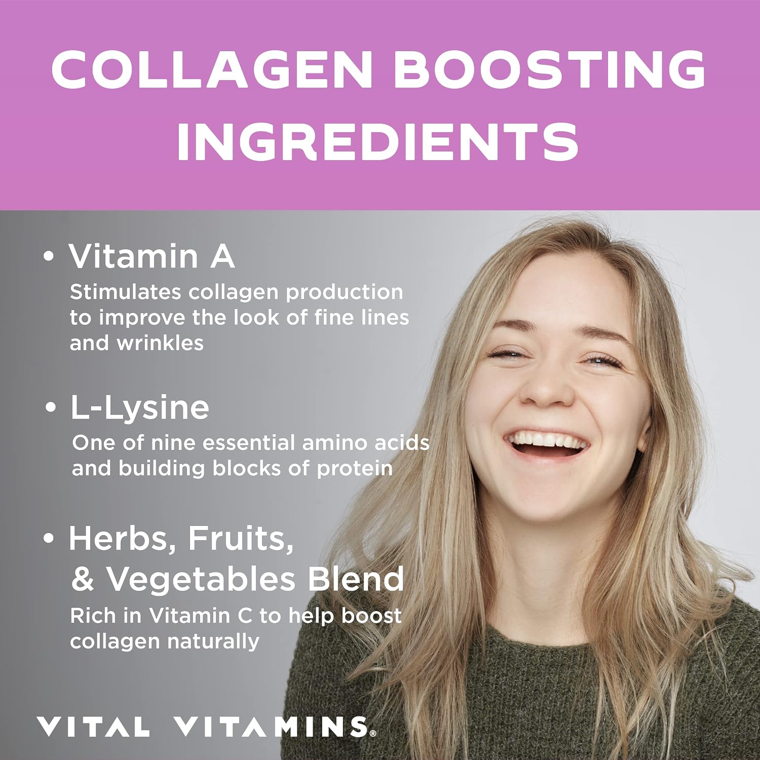 Vital Vitamins Vegan Collagen Booster + Resveratrol Capsules