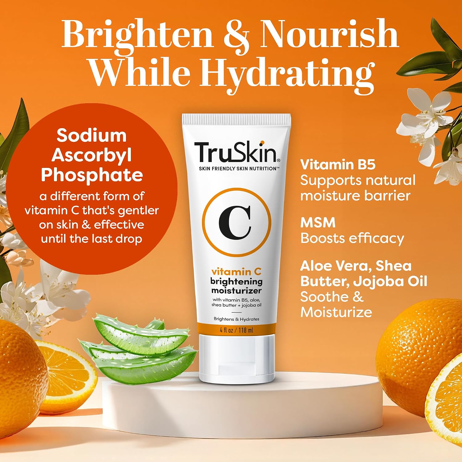 TruSkin Vitamin C Super Serum & Moisturizer Duo, 1 fl oz & 2 fl oz | Two-step Vitamin C routine to brighten, hydrate and support smoother, firmer-looking skin