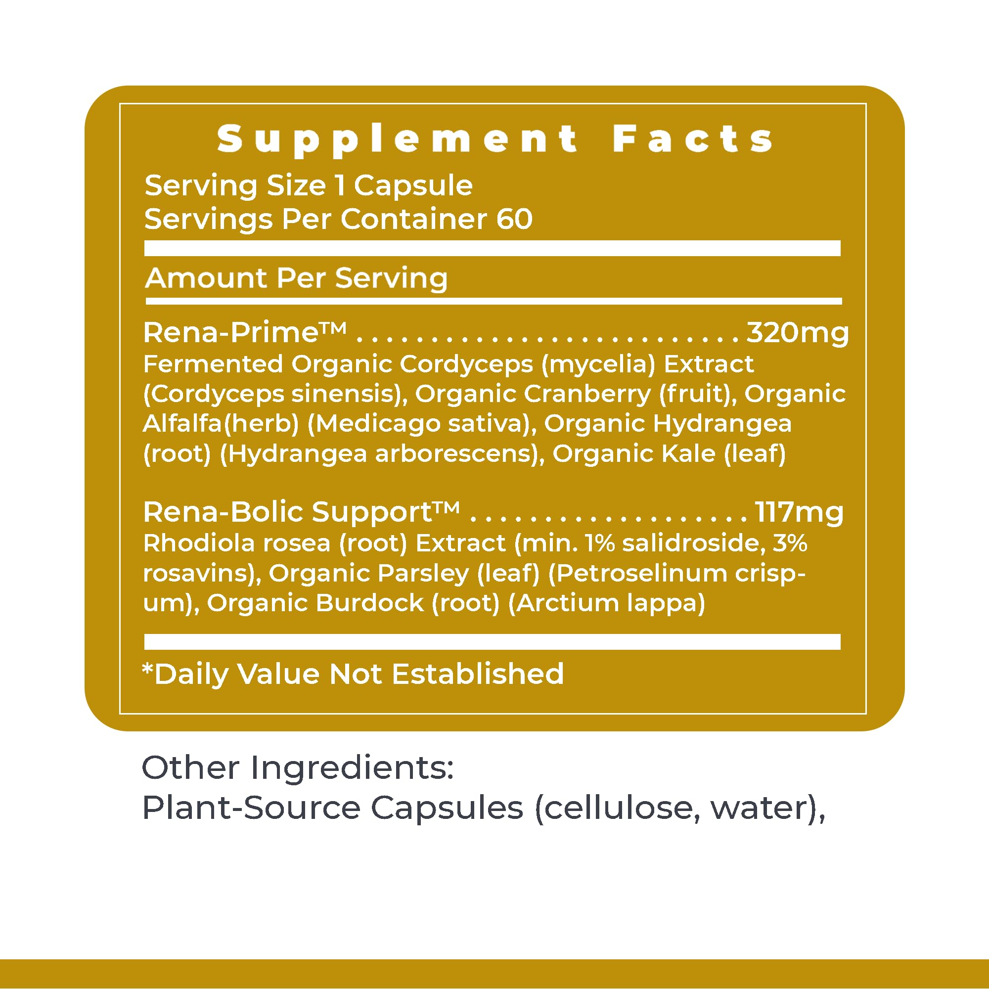 Premier Research Labs RenaVen - Premier Kidney Support for Kidney Cleanse Detox and Repair | Improve Kidney Function and Urinary Support with Fermented Cordyceps - 60 Plant-Source Capsules Premier Research LabsBuy Supplements Australia