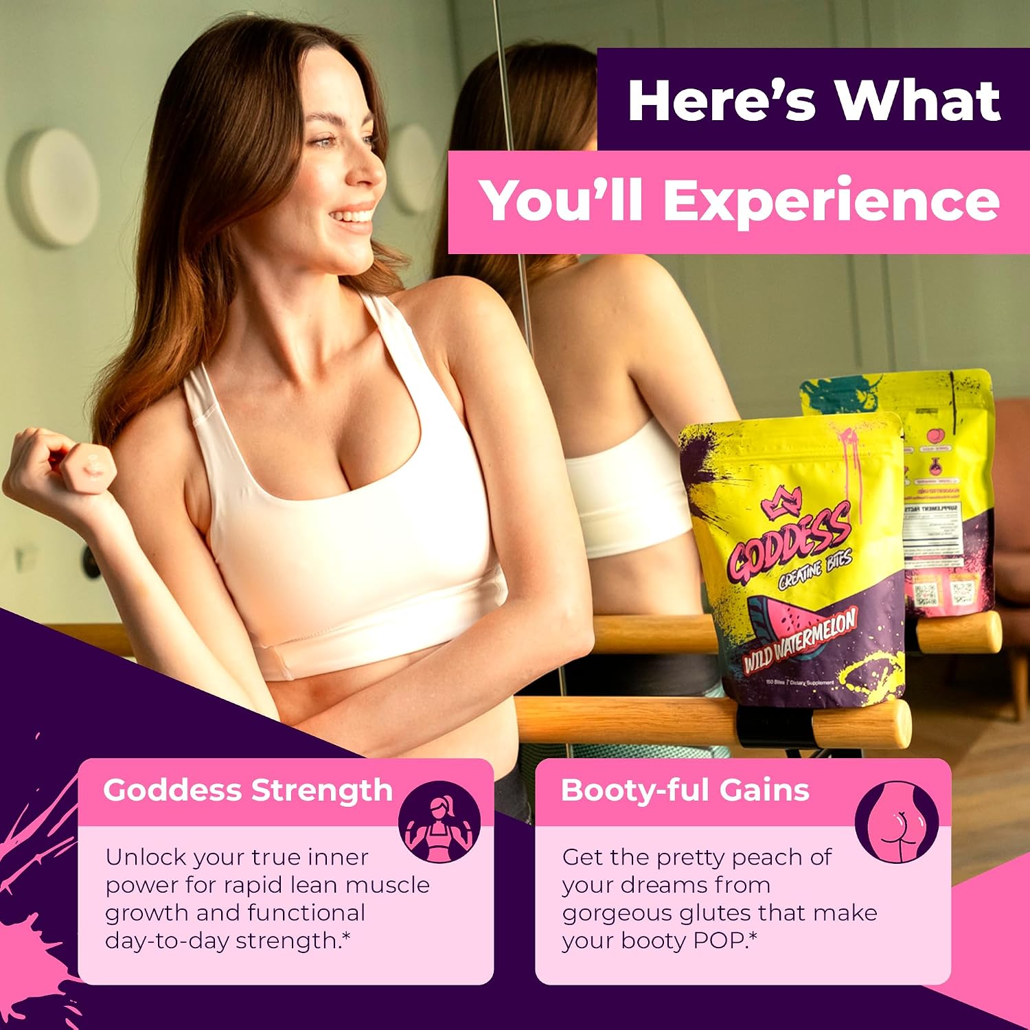Primal Queen Creatine Gummies, Muscle & Brain, 5g, 150 Gummies | Goddess Line: Low-Sugar, High-Potency Creatine chewables in Wild Watermelon; Faster Recovery, Lean Tone and Everyday Power
