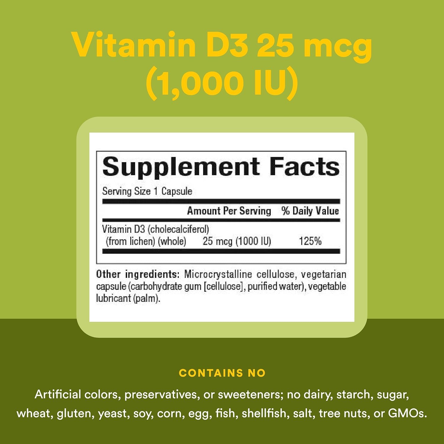 Natural Factors Whole Earth & Sea Vitamin D3 - Dietary Supplement Supports Strong Bones & Joints - Aids Calcium Absorption - Vegan & Non-GMO - 90 Vegetarian Capsules (90 Servings)
