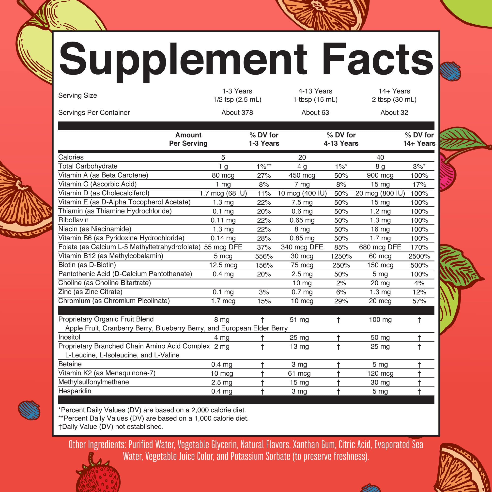 MaryRuth's Liquid Morning Multivitamin Essentials+ | Vitamin A C D E B6 B12 Biotin Zinc | Mens Womens Multivitamin | Immune Support | Beauty | Sugar Free | Vitamins for Ages 1+ | Vegan | 32 Fl Oz