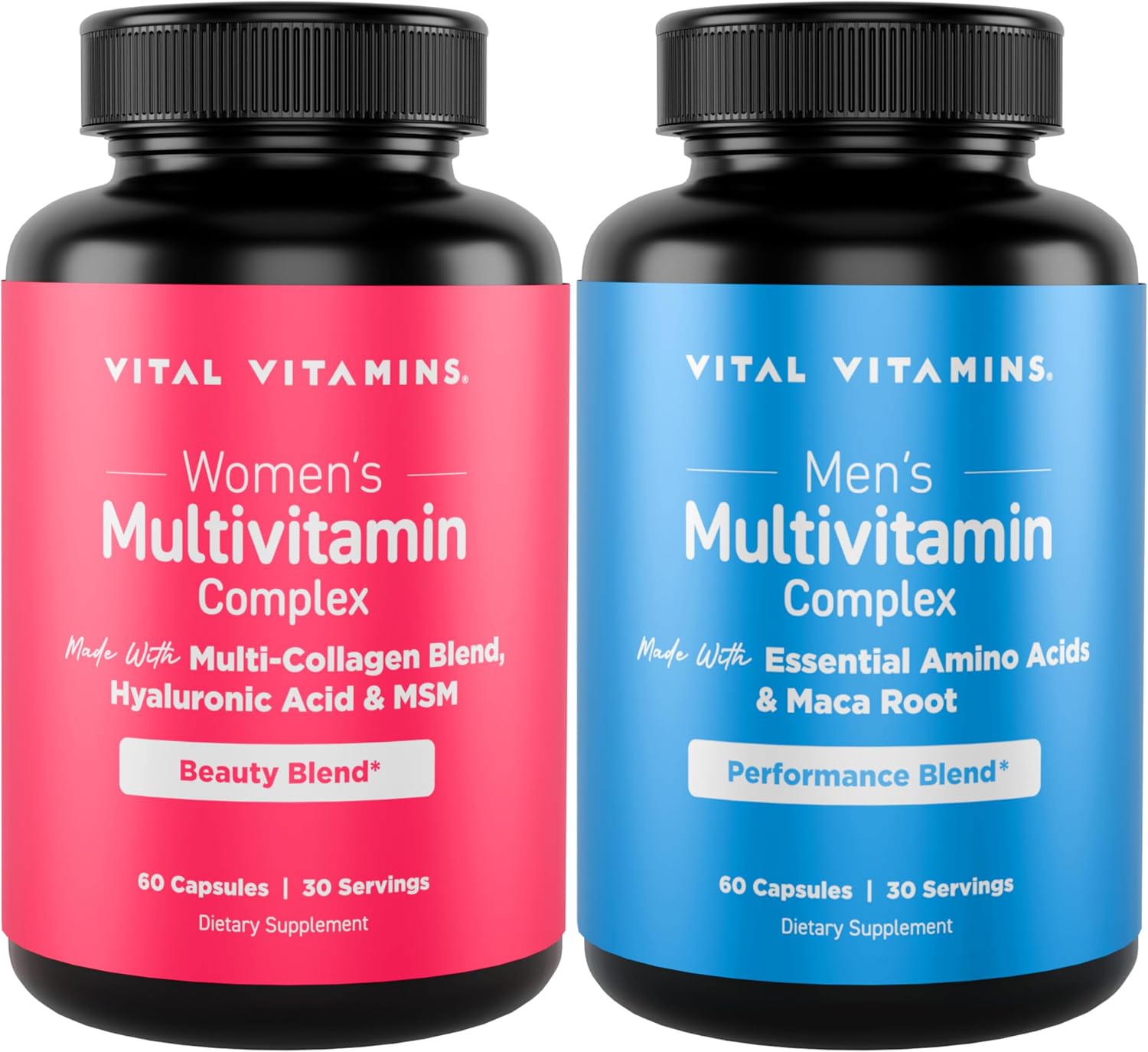Vital Vitamins Women's Multivitamin Complex + Men's Multivitamin Complex