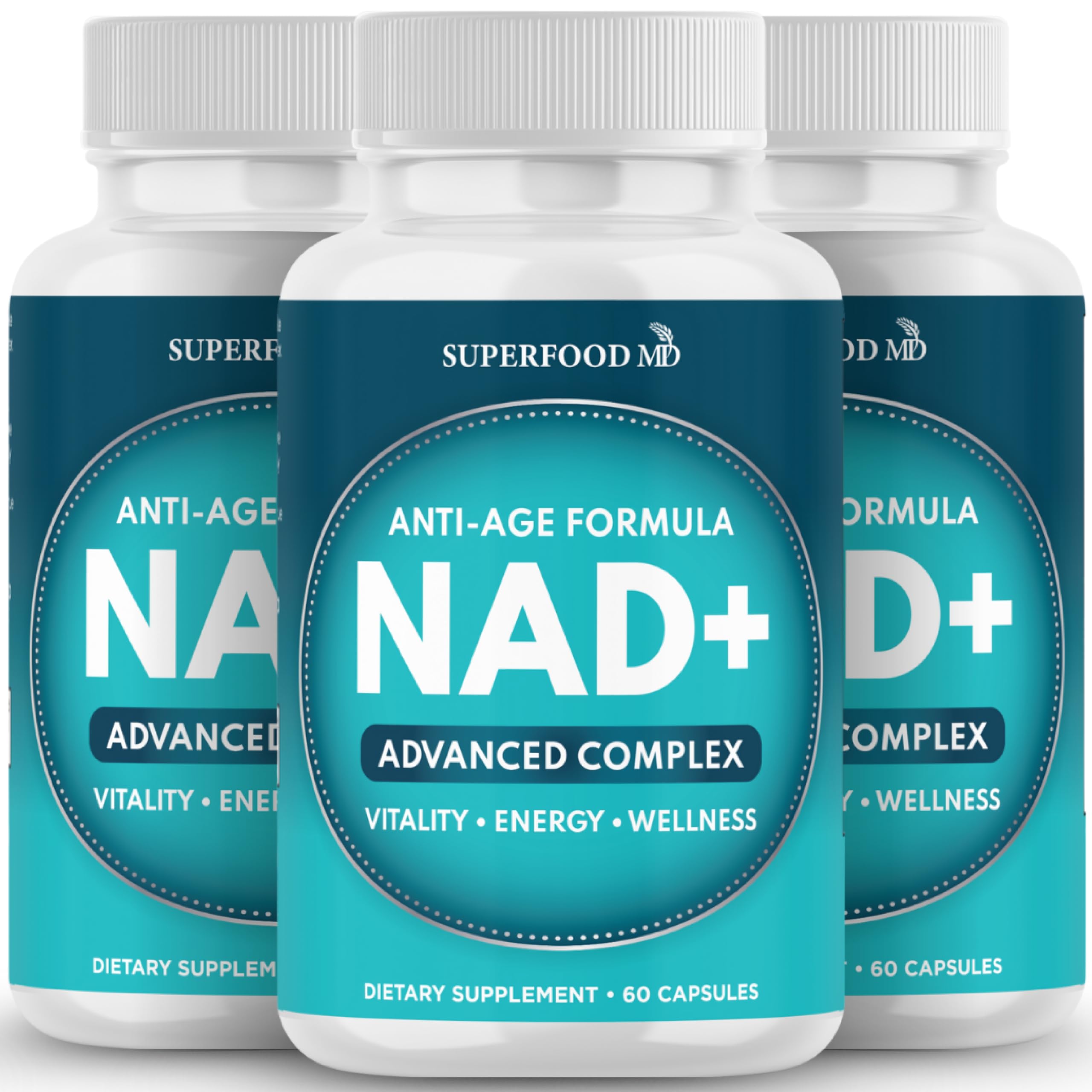 NAD+ Supplement Liposomal + Resveratrol for Women & Men, Astaxanthin, CoQ10, Alpha Lipoic Acid, Green Tea - 120 Count