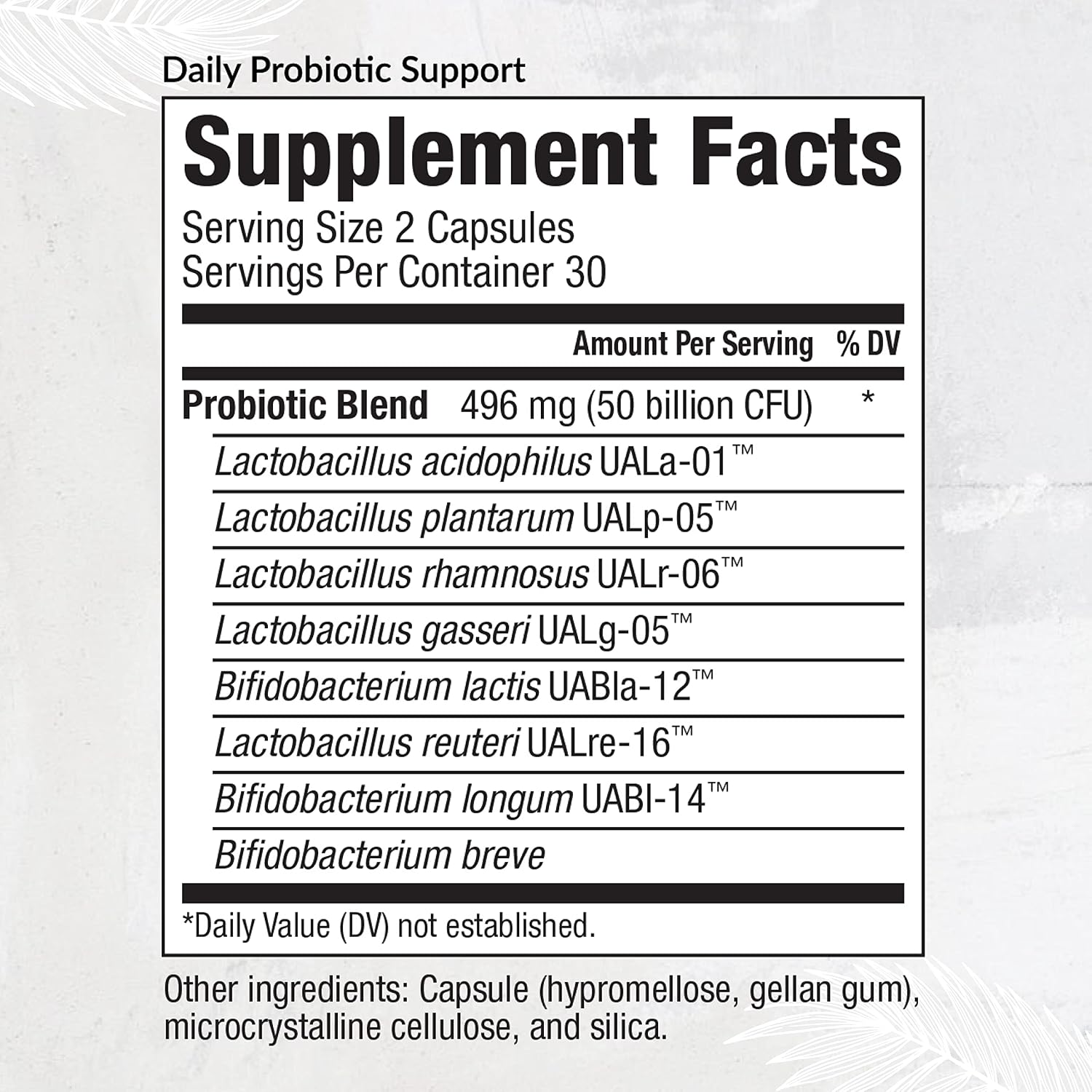 Equilife Daily Probiotic Support, 50 Billion CFU, Non GMO, 60 Capsules | 8 Probiotic Strains | Supports Digestive Health, Lactose Tolerance & Helps Reduce Bloating | Dairy, Soy & Gluten Free