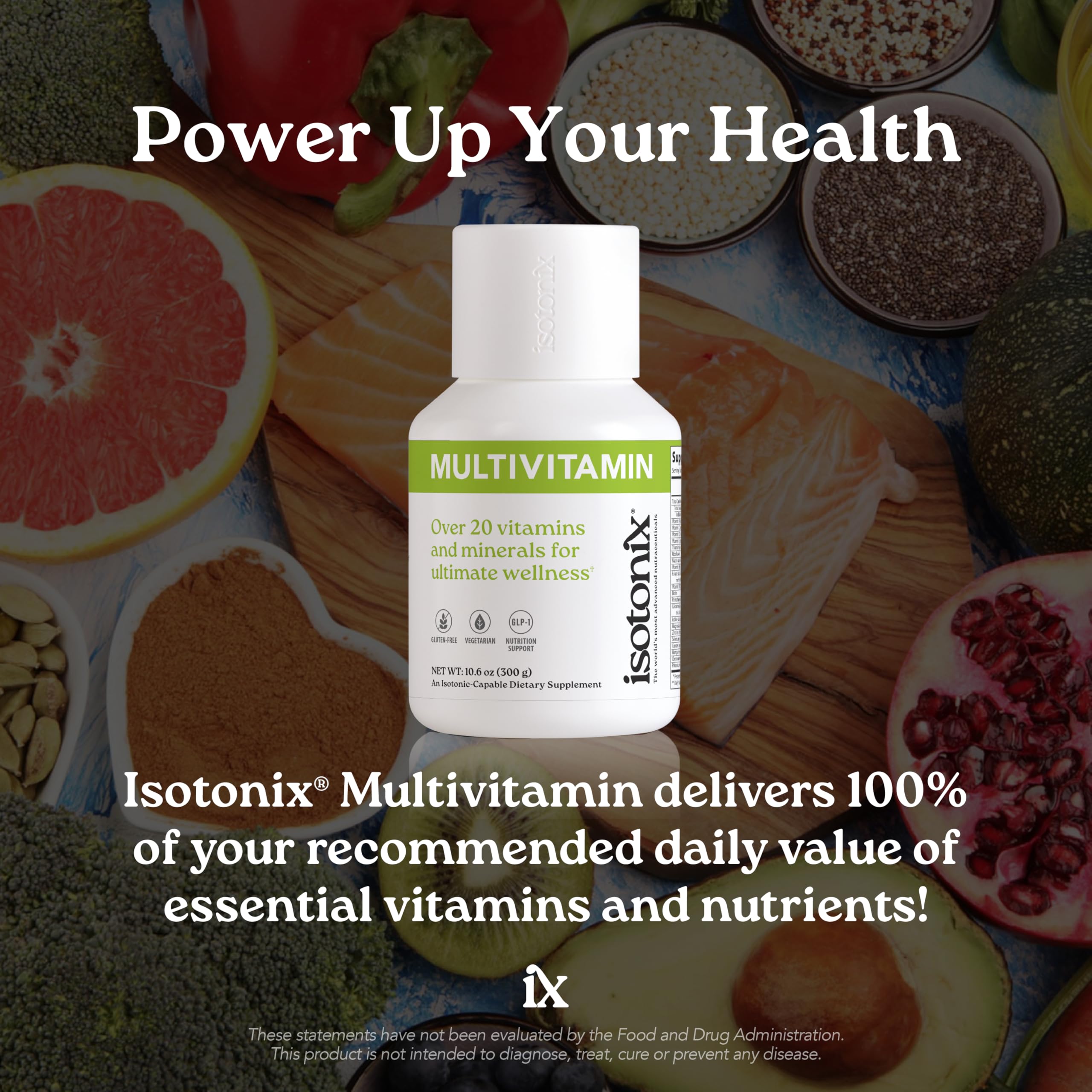 Isotonix Multivitamin Powder Without Iron – Methylated B Vitamins, Antioxidant & Mineral Support – Fast-Mix Isotonic Delivery – Vegetarian, Gluten-Free, Non-GMO – Natural Fruit Flavor – 90 Servings IsotonixBuy Supplements Australia