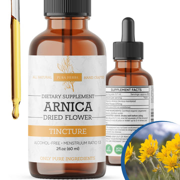 Pura Herba Arnica Liquid Extract – Alcohol-Free, Vegan, Supports Muscle Recovery & Joint Comfort, Fast-Absorbing Tincture, Made in USA – 2 Fl Oz Pura HerbaBuy Supplements Australia