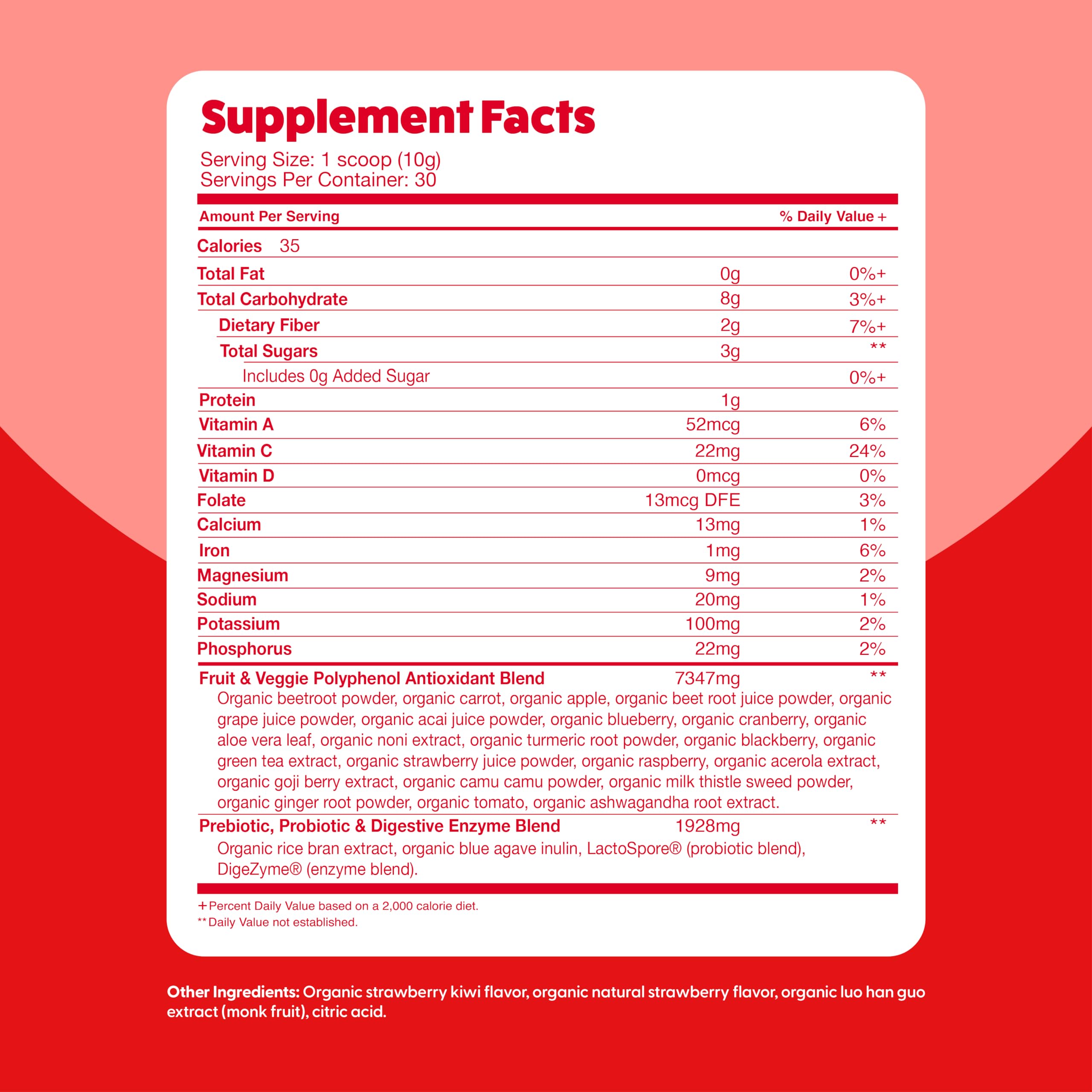 Feel Great Organic Superfood Reds Powder Packed with Beet Root Powder | Digestive Support Including Bloating Relief | Fruit and Veggie Polyphenols Supplement. The Feel Great Vitamin CompanyBuy Supplements Australia