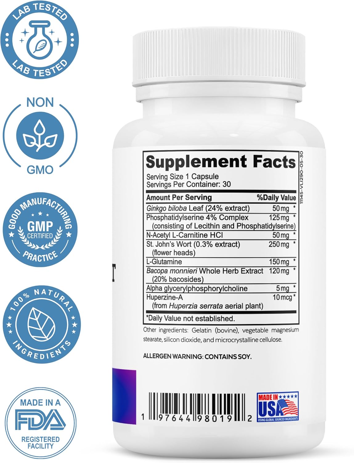 ALA & ALC Complex + Brain Support + Magnesium Bisglycinate Bundle | Energy, Focus, Memory, Cognitive Support, Nerve Health, Calm & Daily Wellness