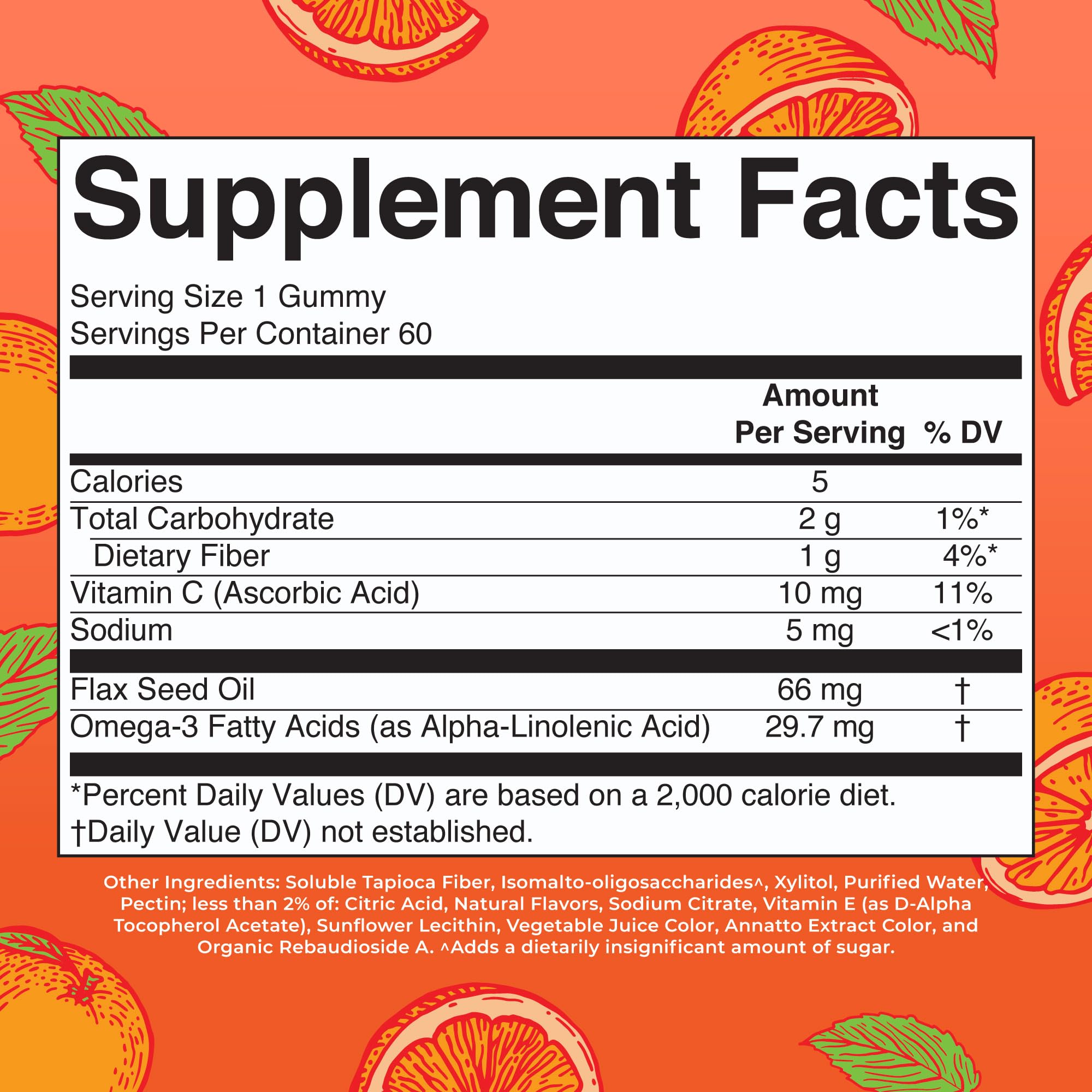 MARYRUTH'S Vegan Omega 3 Gummies for Kids 4 2 Month Supply | Sugar Free | Omega 3 Supplement with Vitamin C | Flaxseed Oil | Immune Support | Essential Nutrient ALA | No Fish Taste | 60 Count
