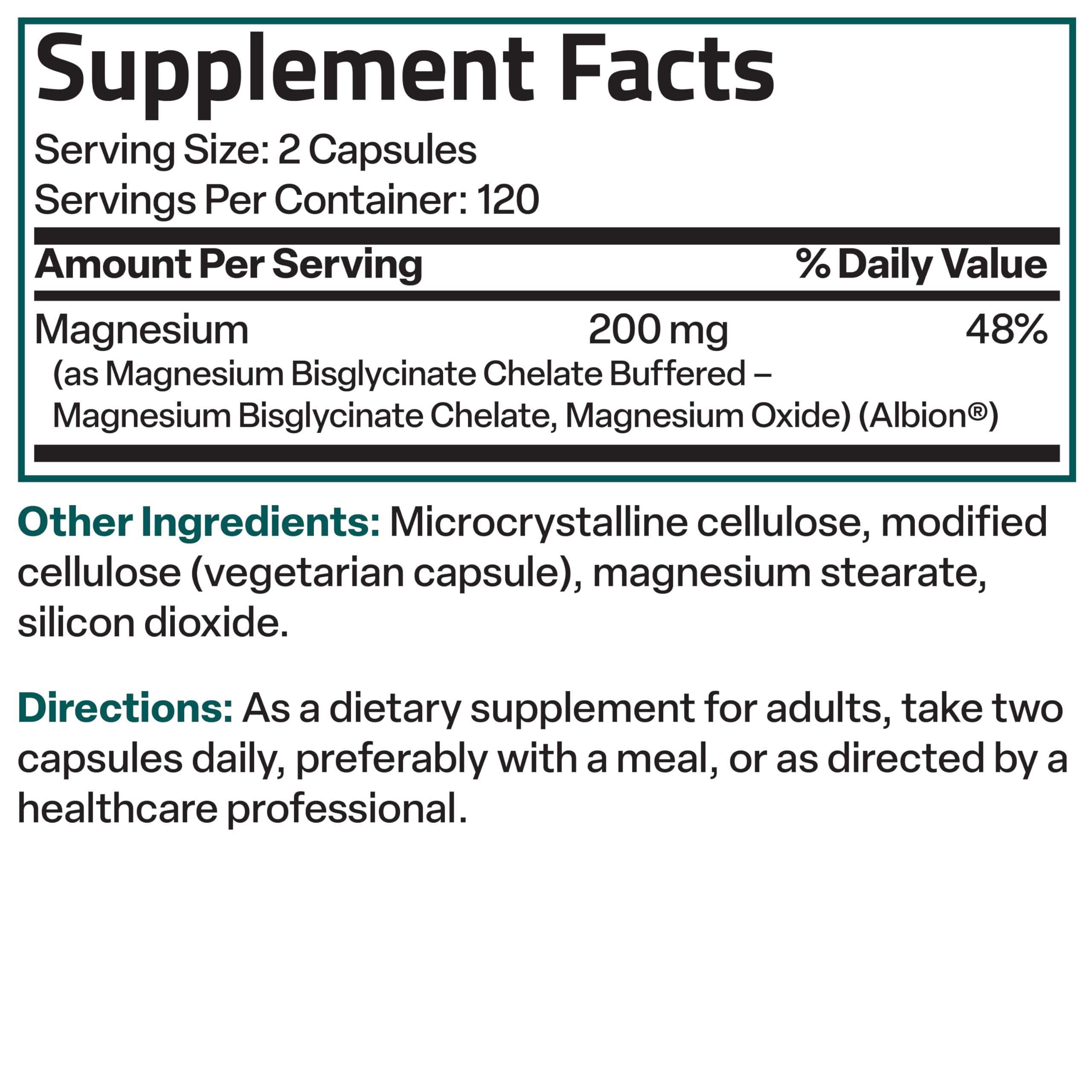 Bronson Magnesium Glycinate 200 MG Chelated High Absorption, 60 Capsules | Stress Relief, Sleep, Heart Health, Nerves, Muscles, and Metabolism Support, Vegetarian, Non-GMO, Gluten Free, Soy Free