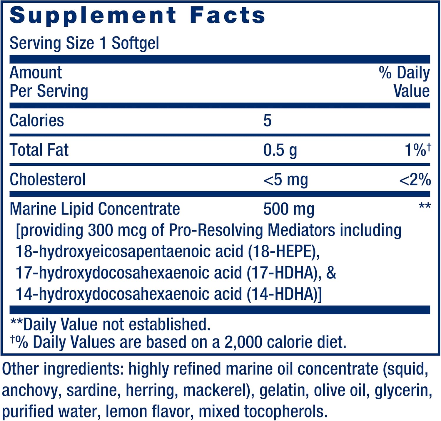 Life Extension Pro-Resolving Mediators, 18-HEPE, 17-HDHA, 14-HDHA, Supports The Body’s Natural Post-inflammatory Response, Gluten Free, Non-GMO, 30 softgels