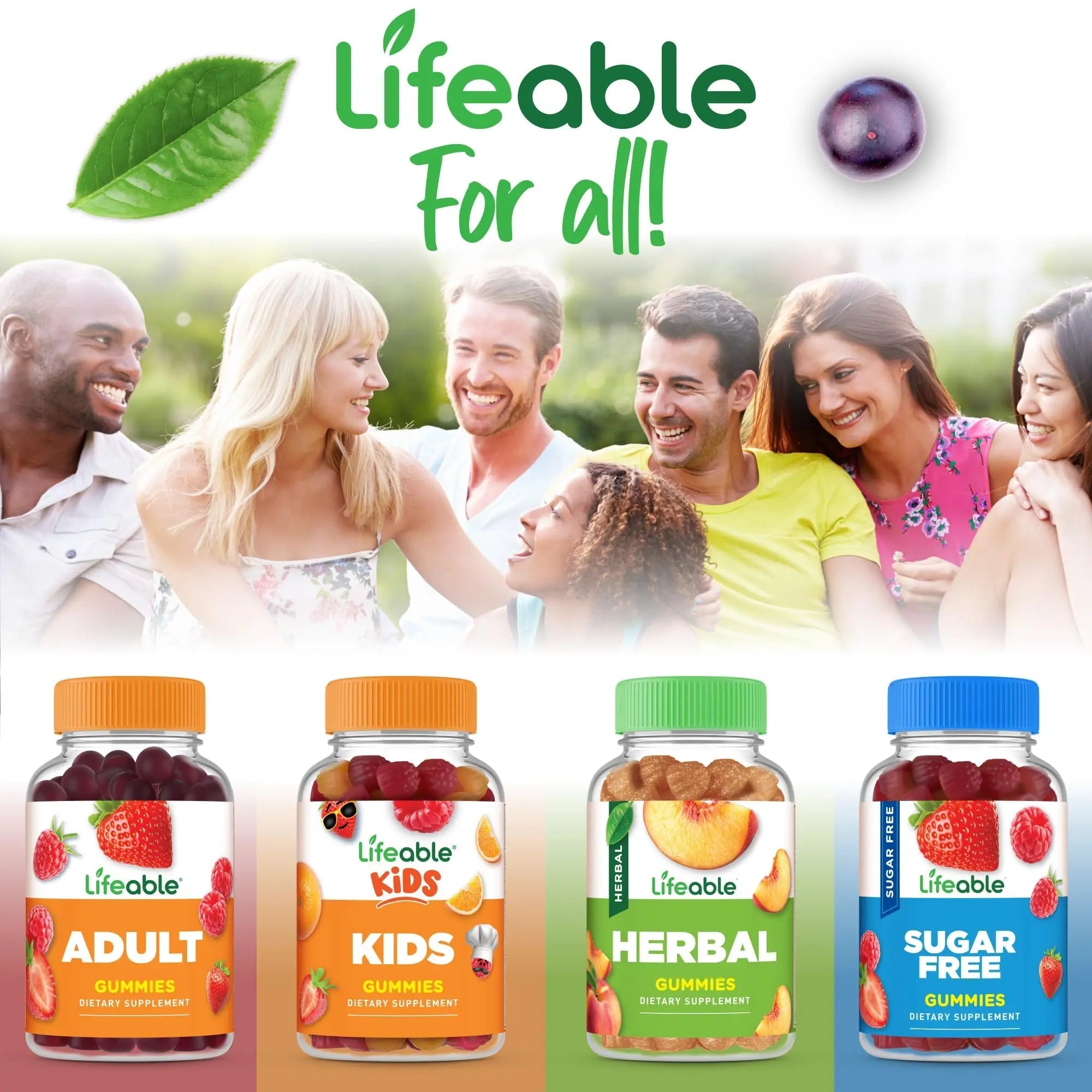 Lifeable Womens Multivitamin Gummy | with Vitamin A, C, D, E, Niacin, B6, Folate, B12, Biotin, Pantothenic Acid, Iodine, Zinc | Lifeable